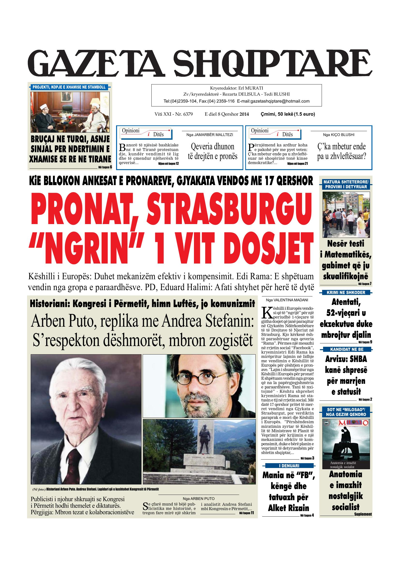 Gazeta Shqiptare 2014-06-08