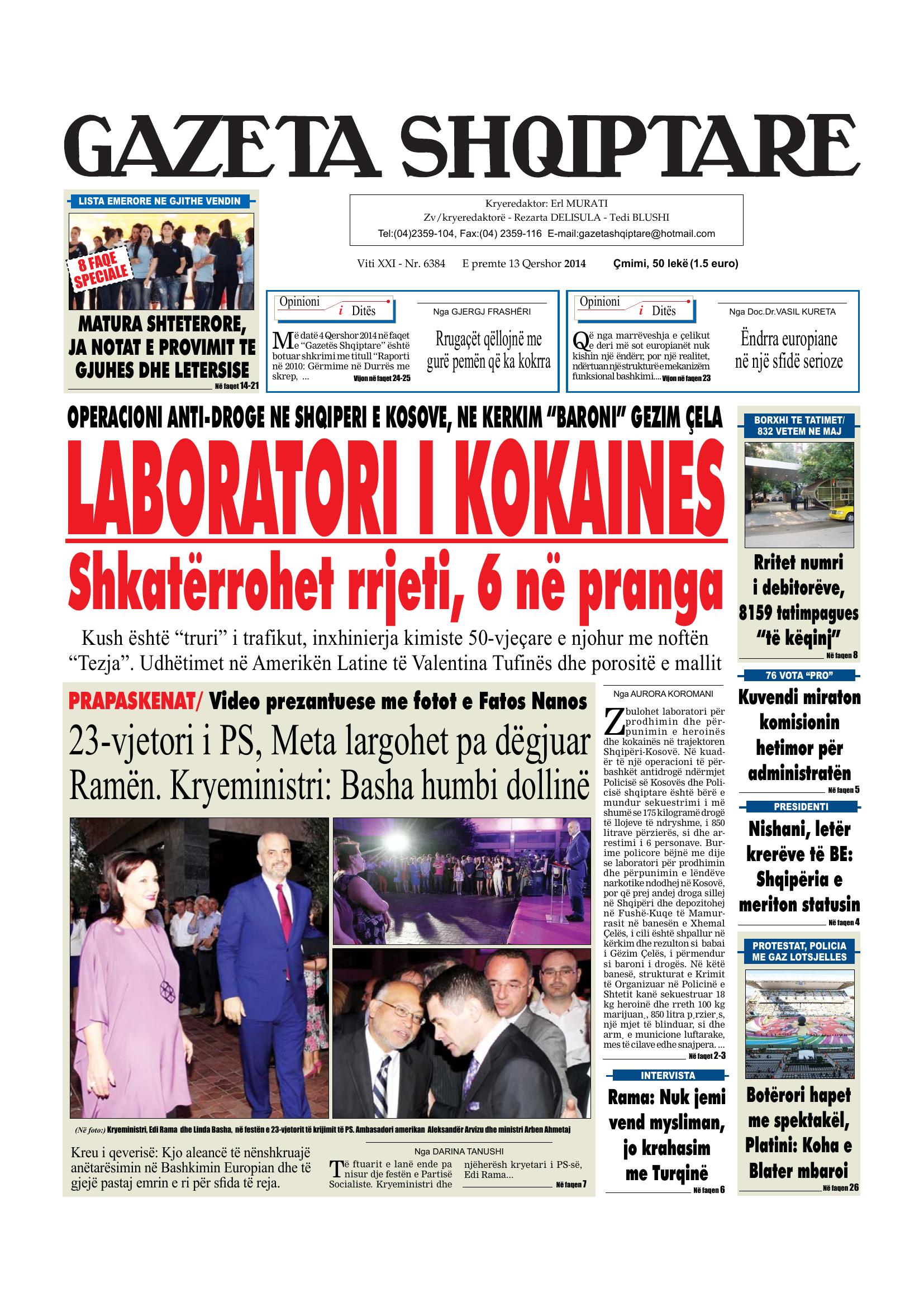 Gazeta Shqiptare 2014-06-13
