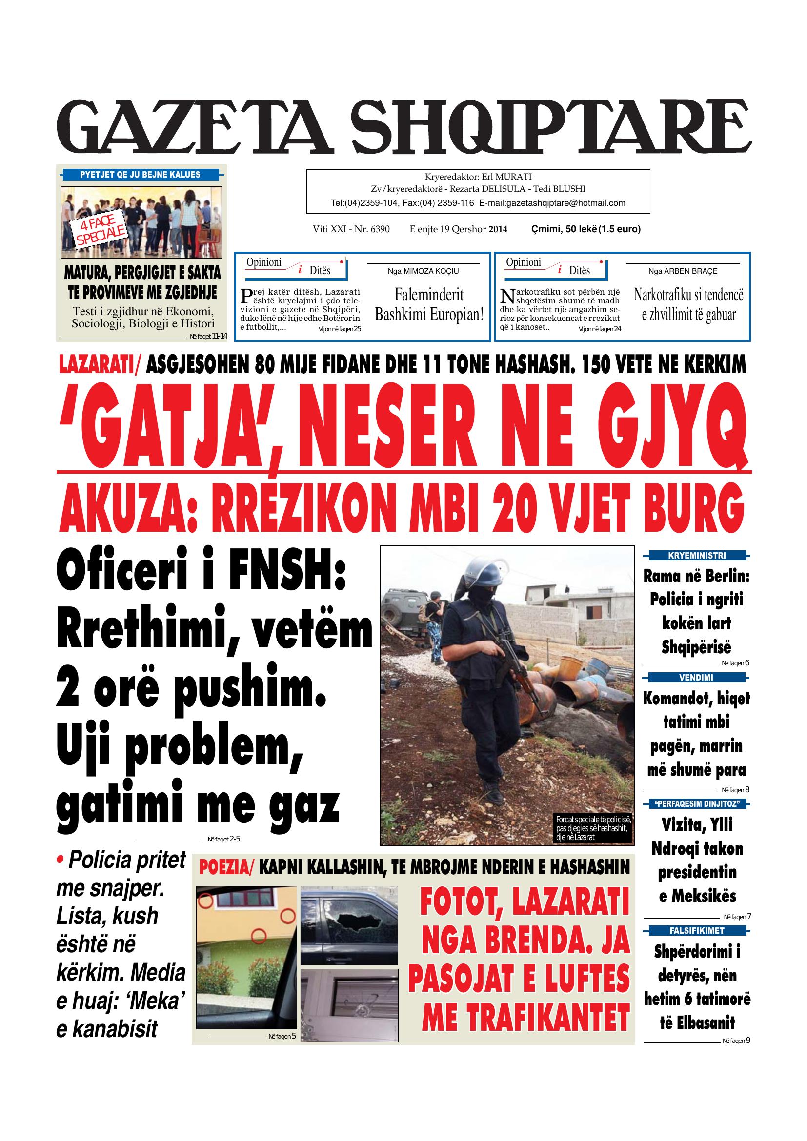 Gazeta Shqiptare 2014-06-19