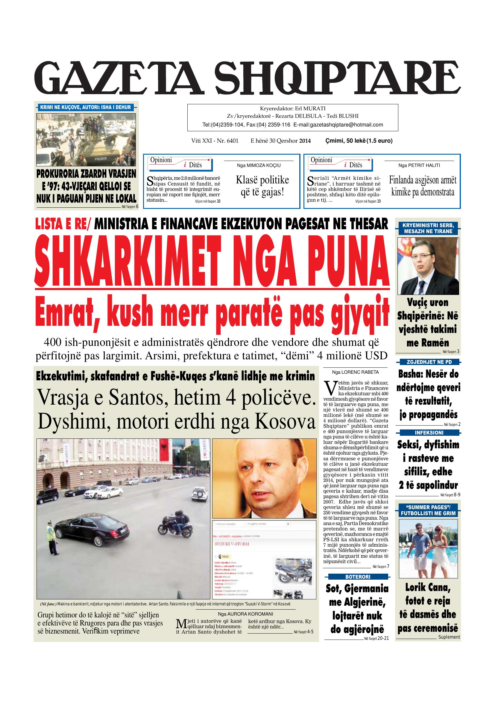 Gazeta Shqiptare 2014-06-30