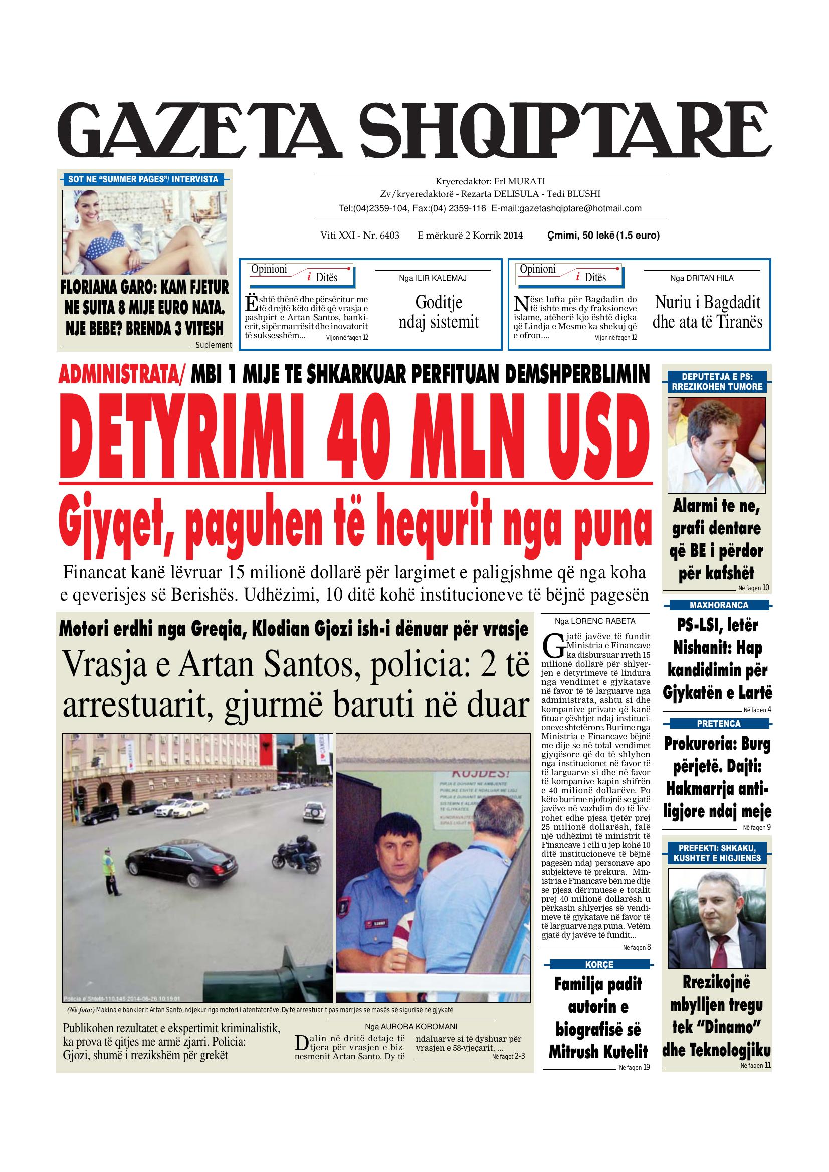 Gazeta Shqiptare 2014-07-02