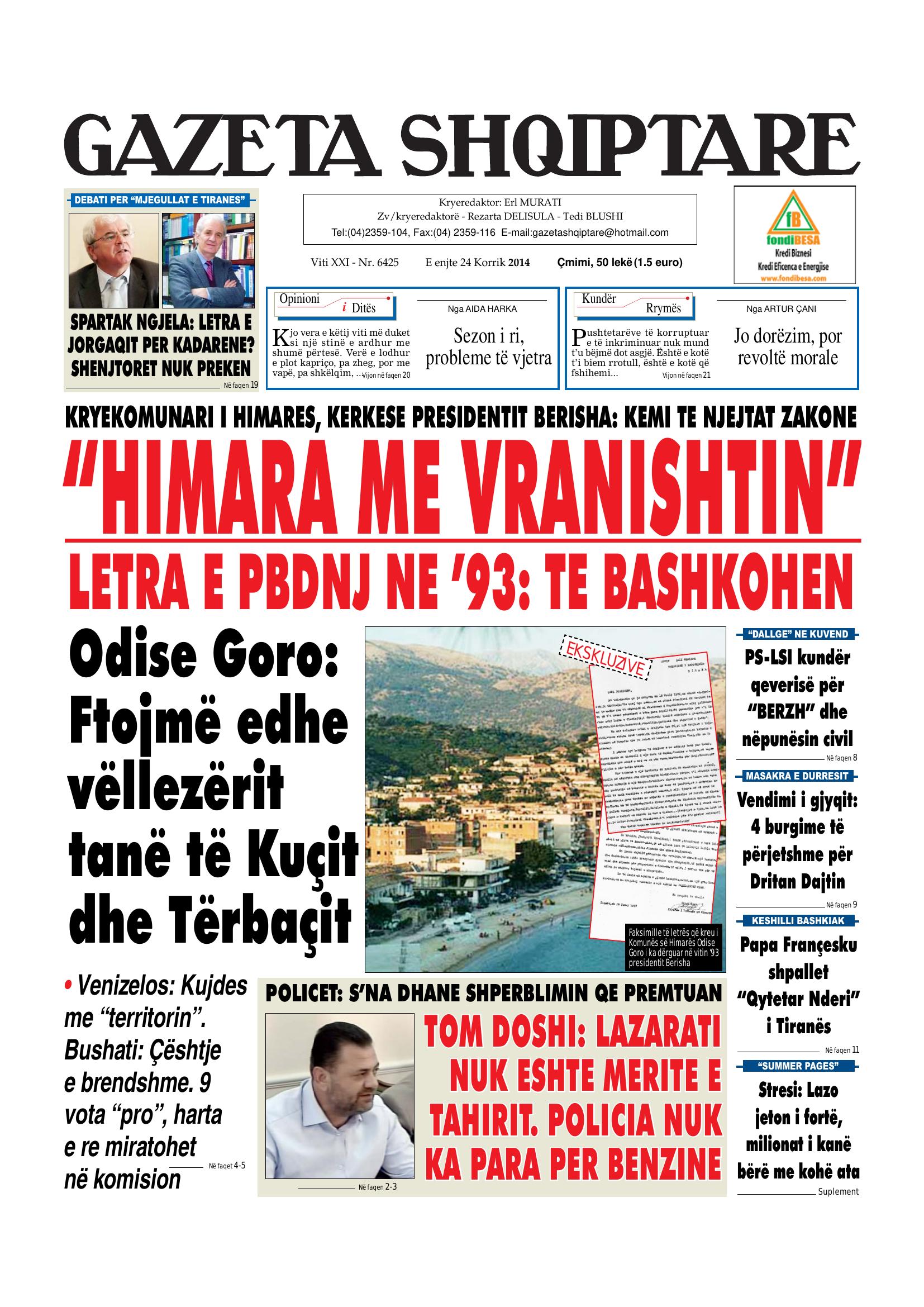 Gazeta Shqiptare 2014-07-24
