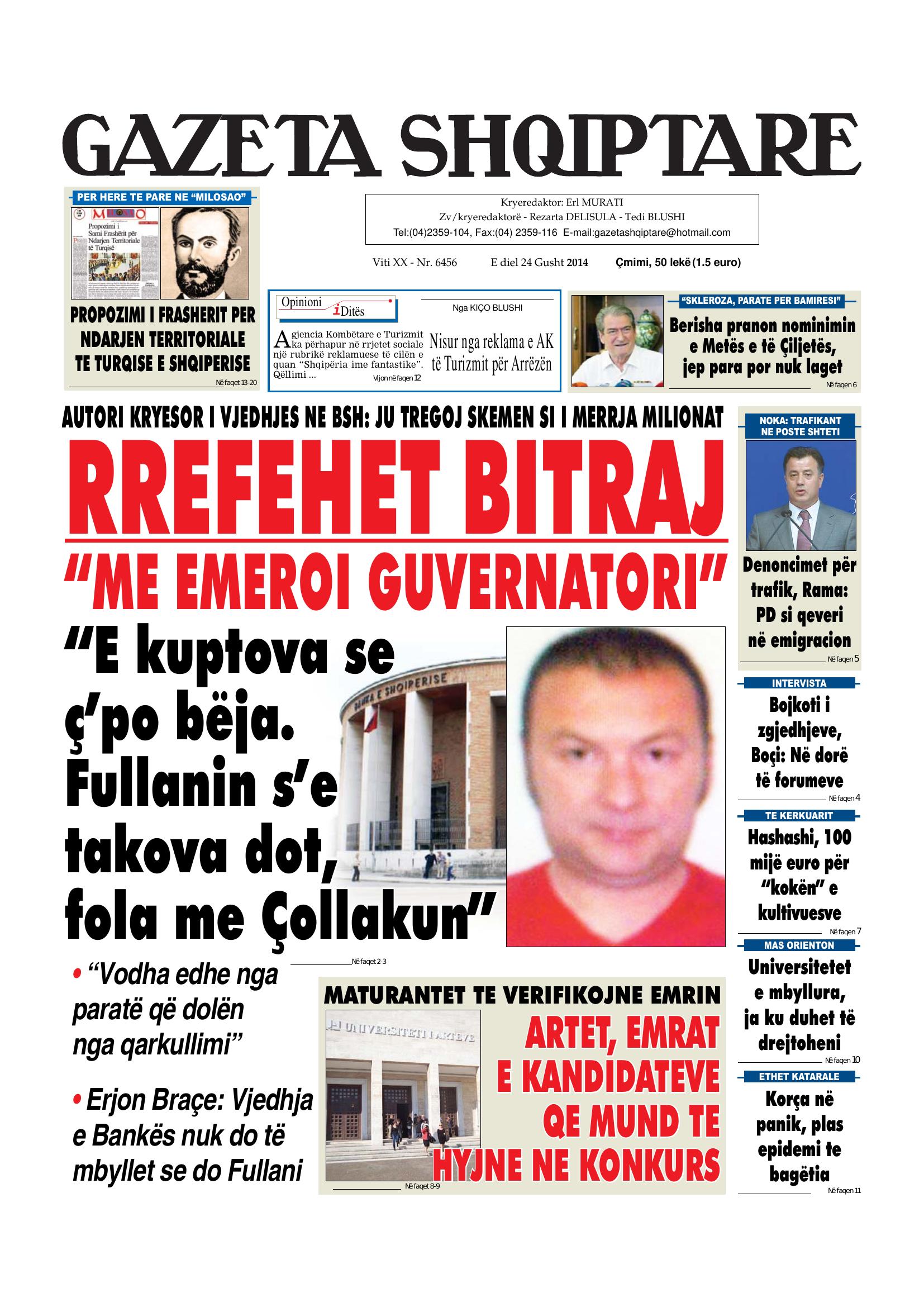 Gazeta Shqiptare 2014-08-24