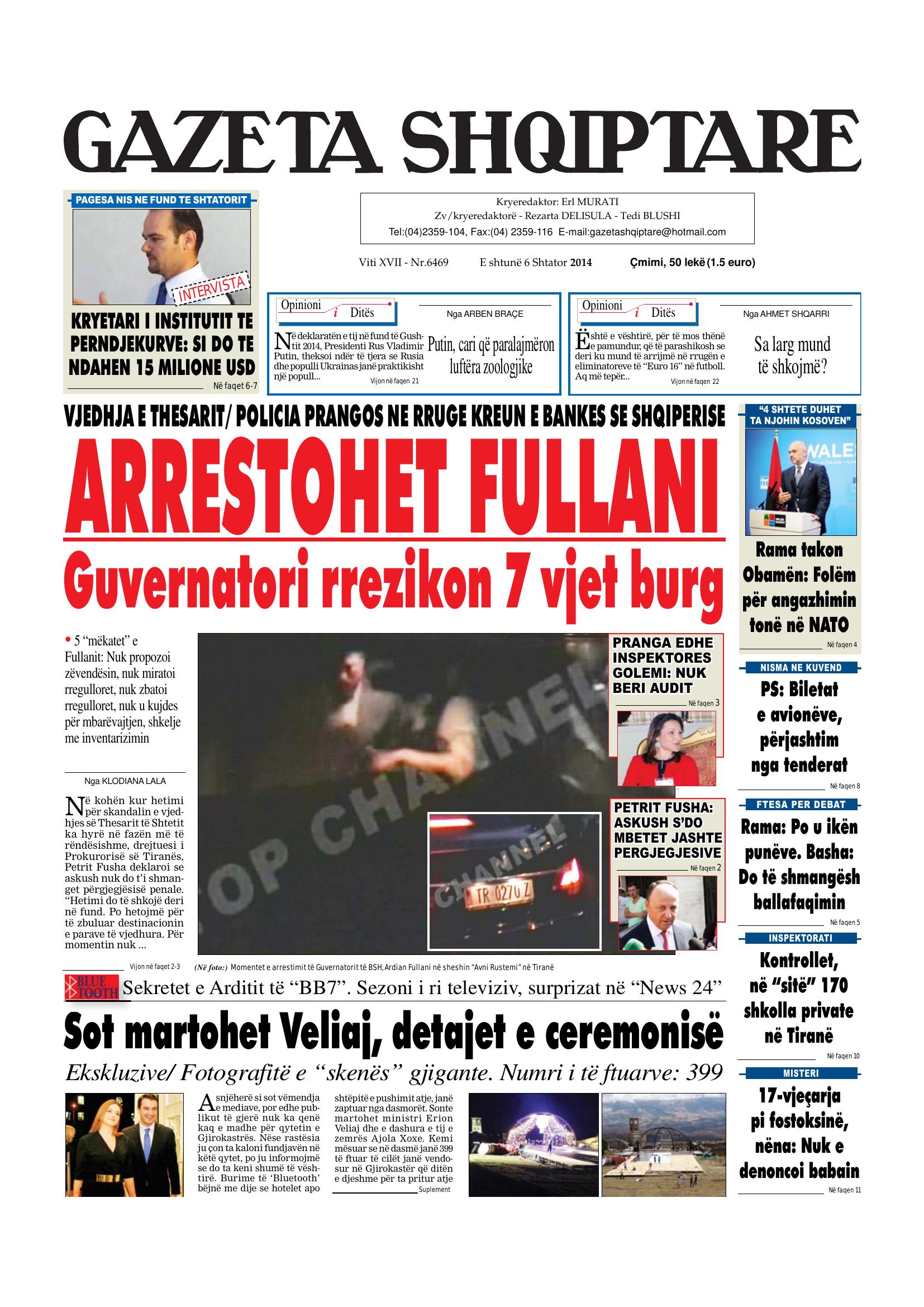 Gazeta Shqiptare 2014-09-06