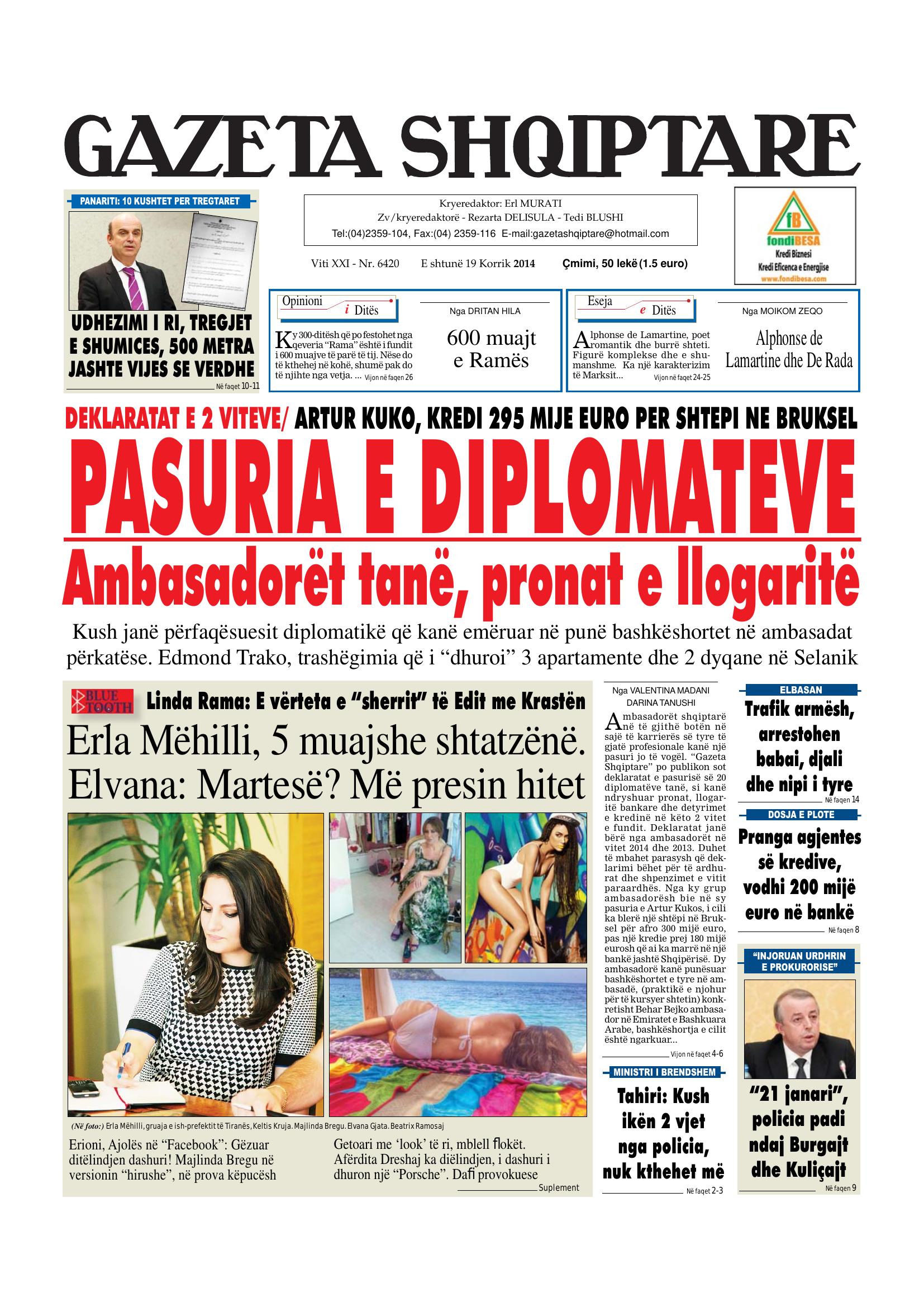 Gazeta Shqiptare 2014-07-19