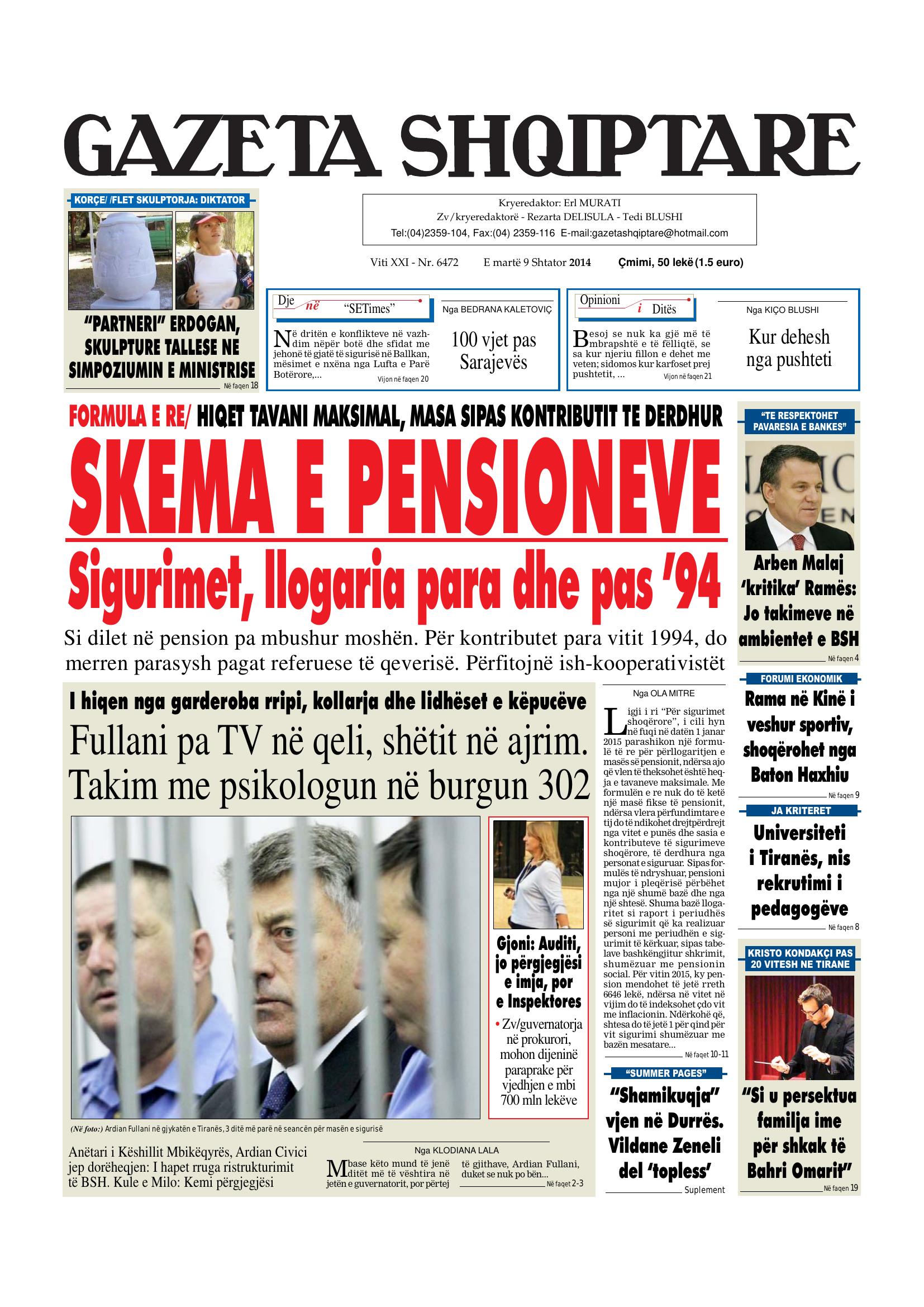 Gazeta Shqiptare 2014-09-09