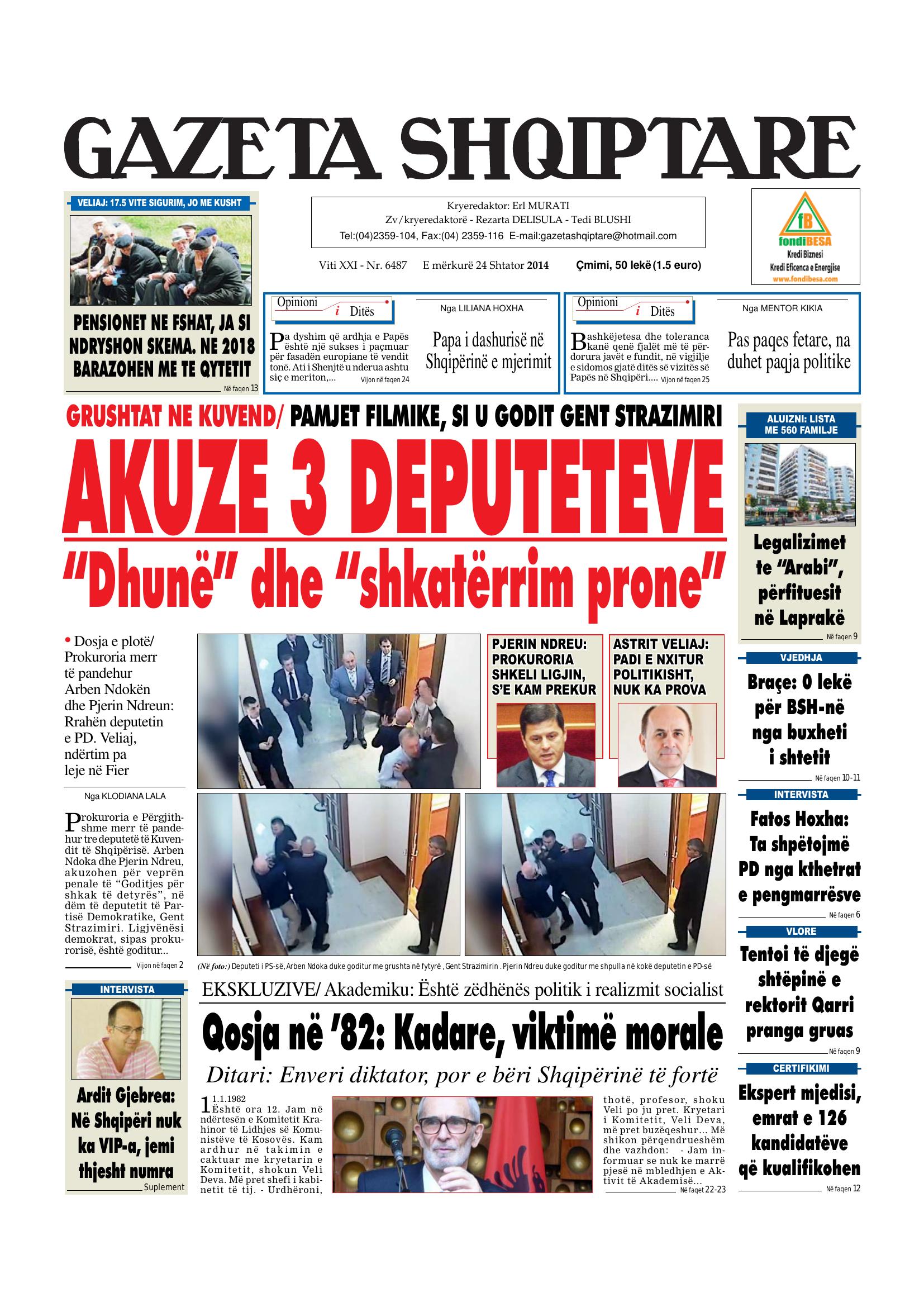 Gazeta Shqiptare 2014-09-24