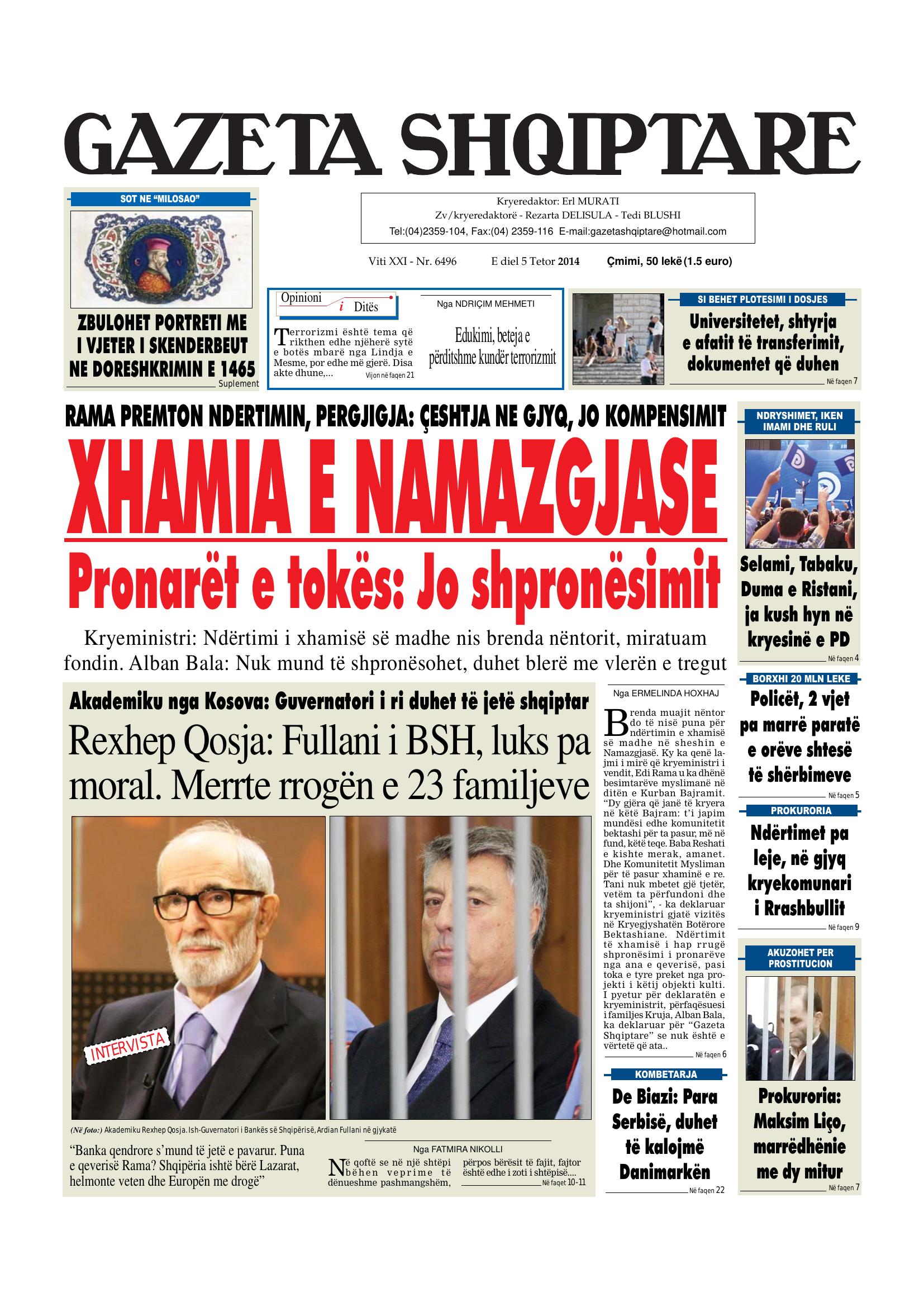 Gazeta Shqiptare 2014-10-05