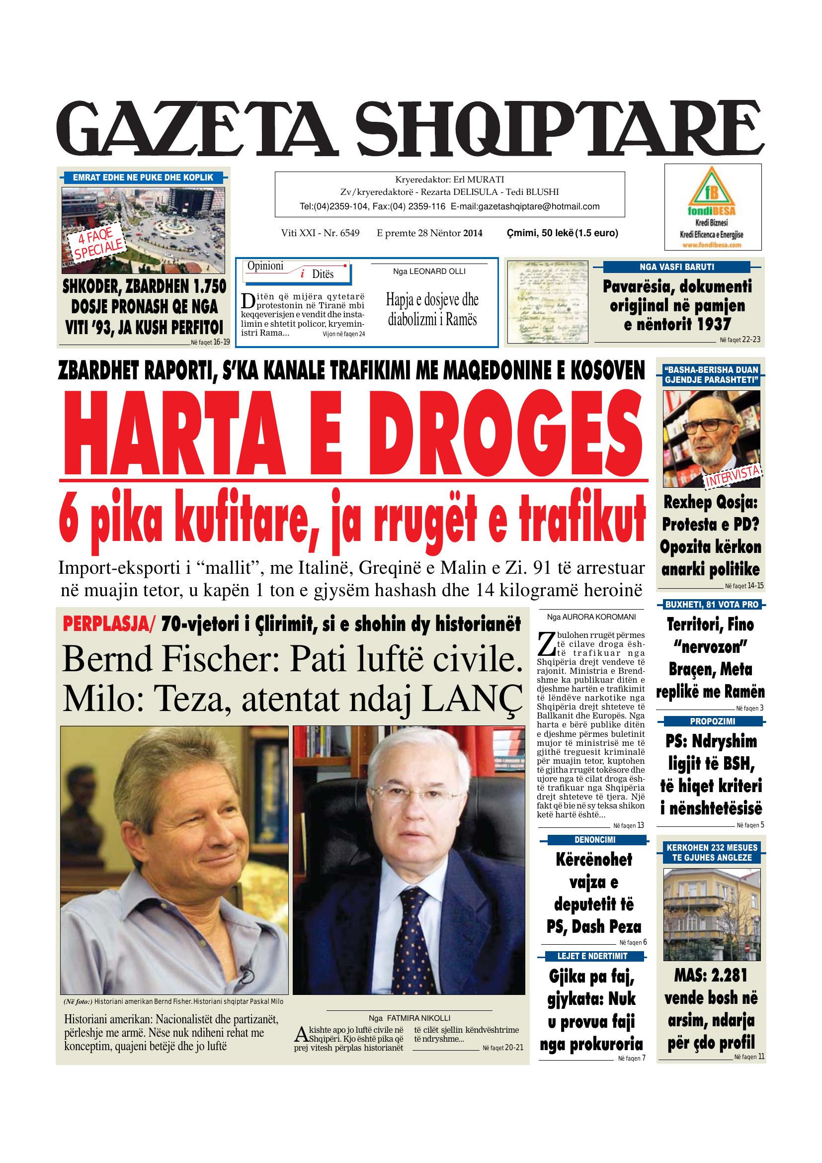 Gazeta Shqiptare 2014-11-28