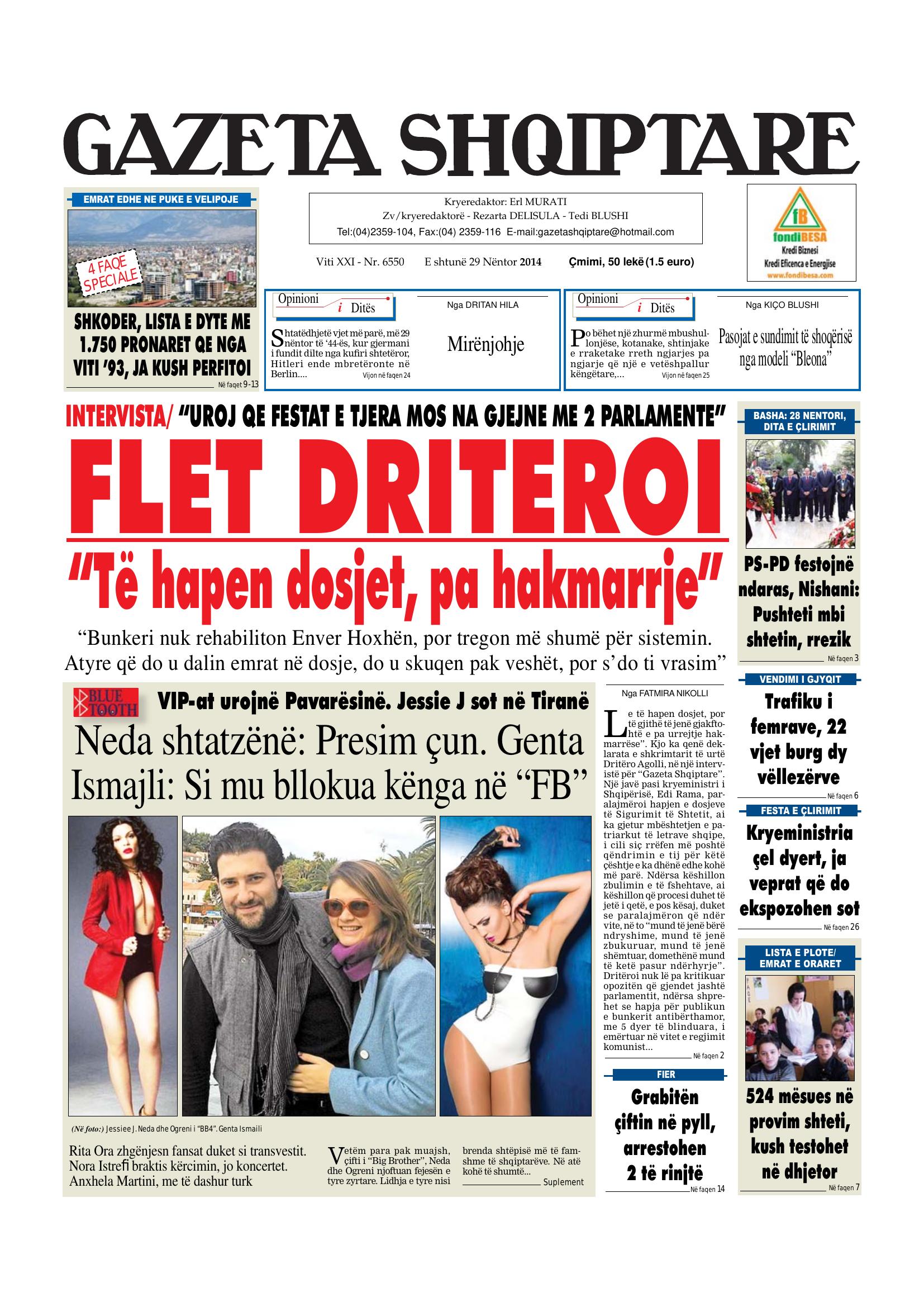 Gazeta Shqiptare 2014-11-29