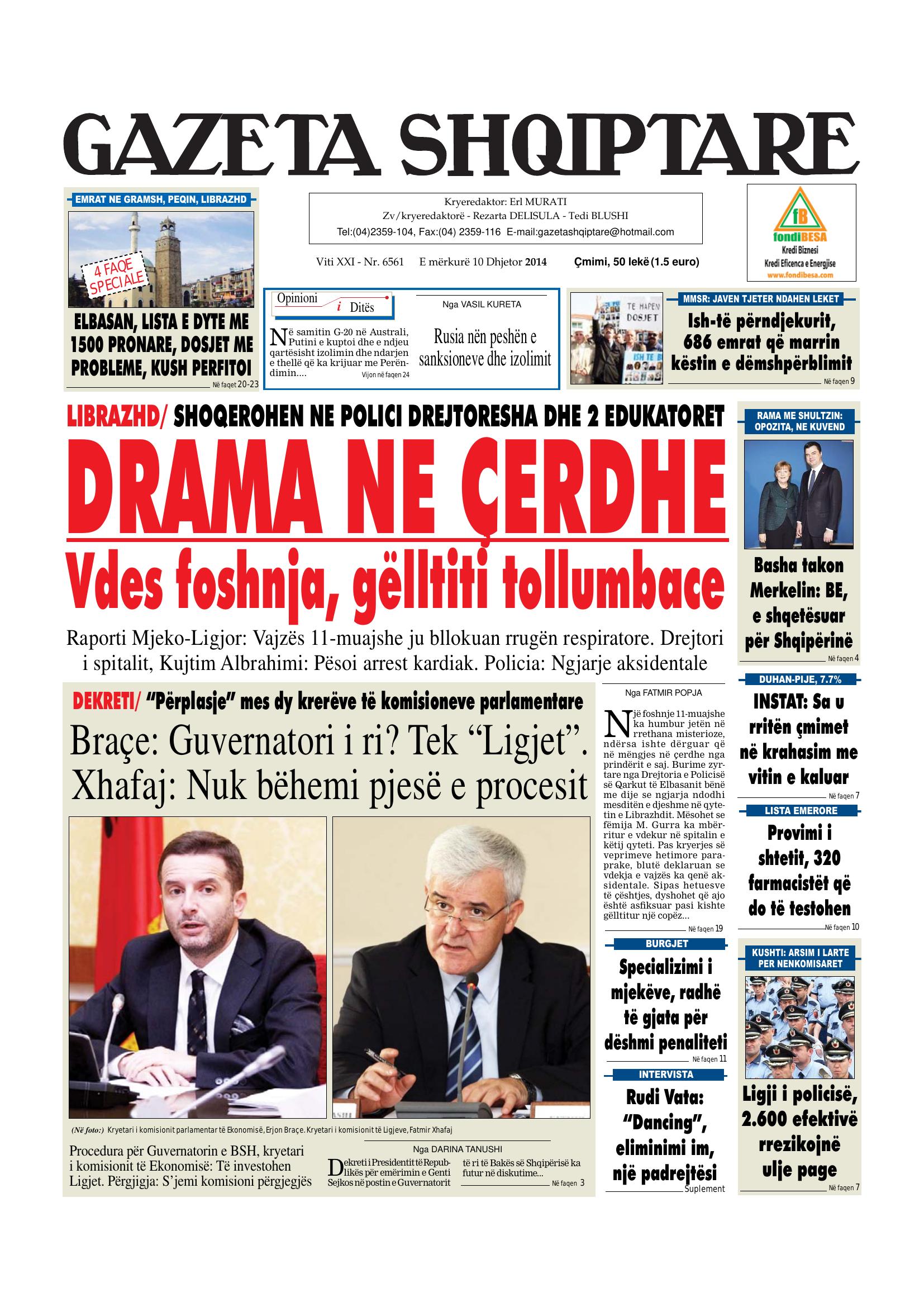 Gazeta Shqiptare 2014-12-10