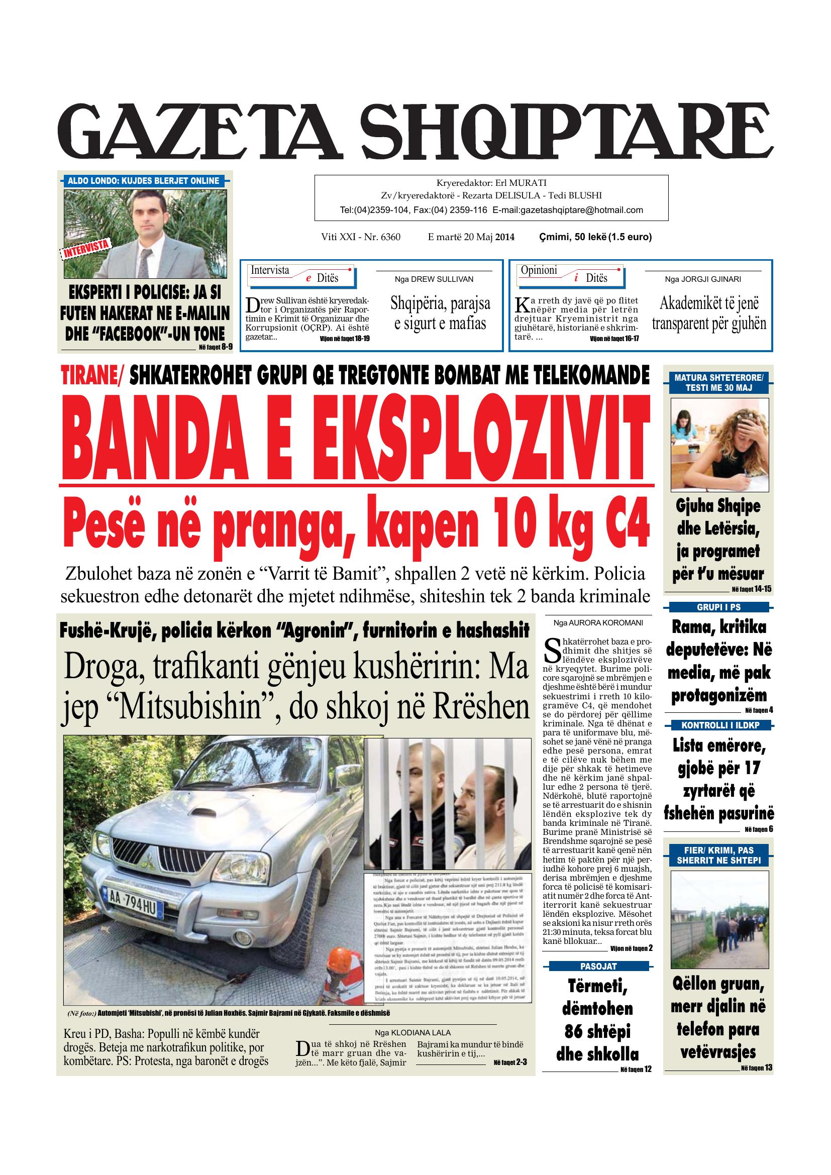Gazeta Shqiptare 2014-05-20