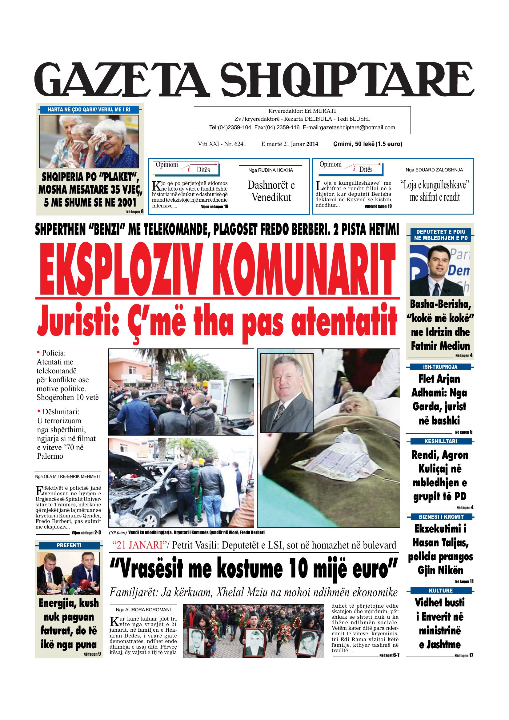 Gazeta Shqiptare 2014-01-21
