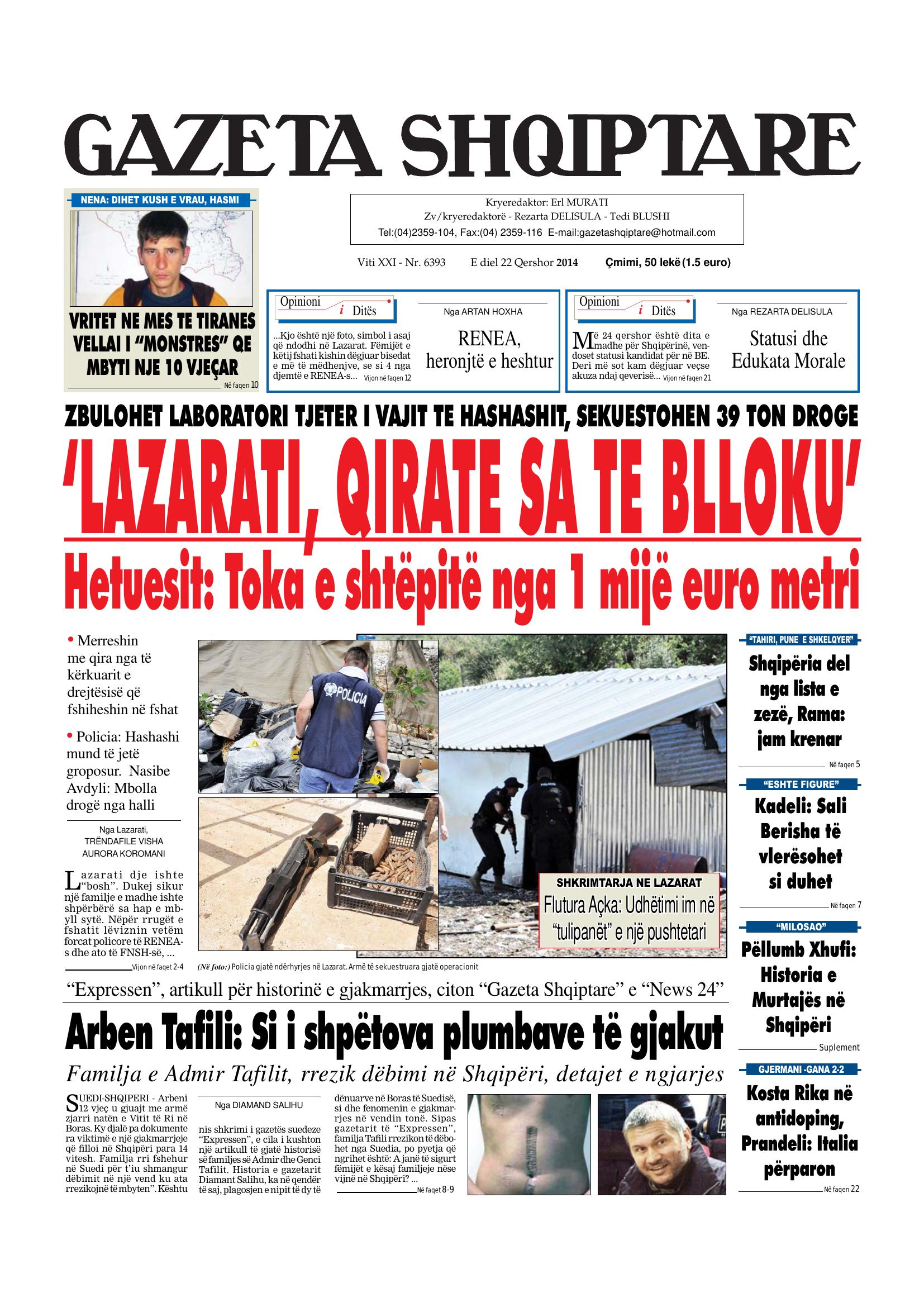 Gazeta Shqiptare 2014-06-22