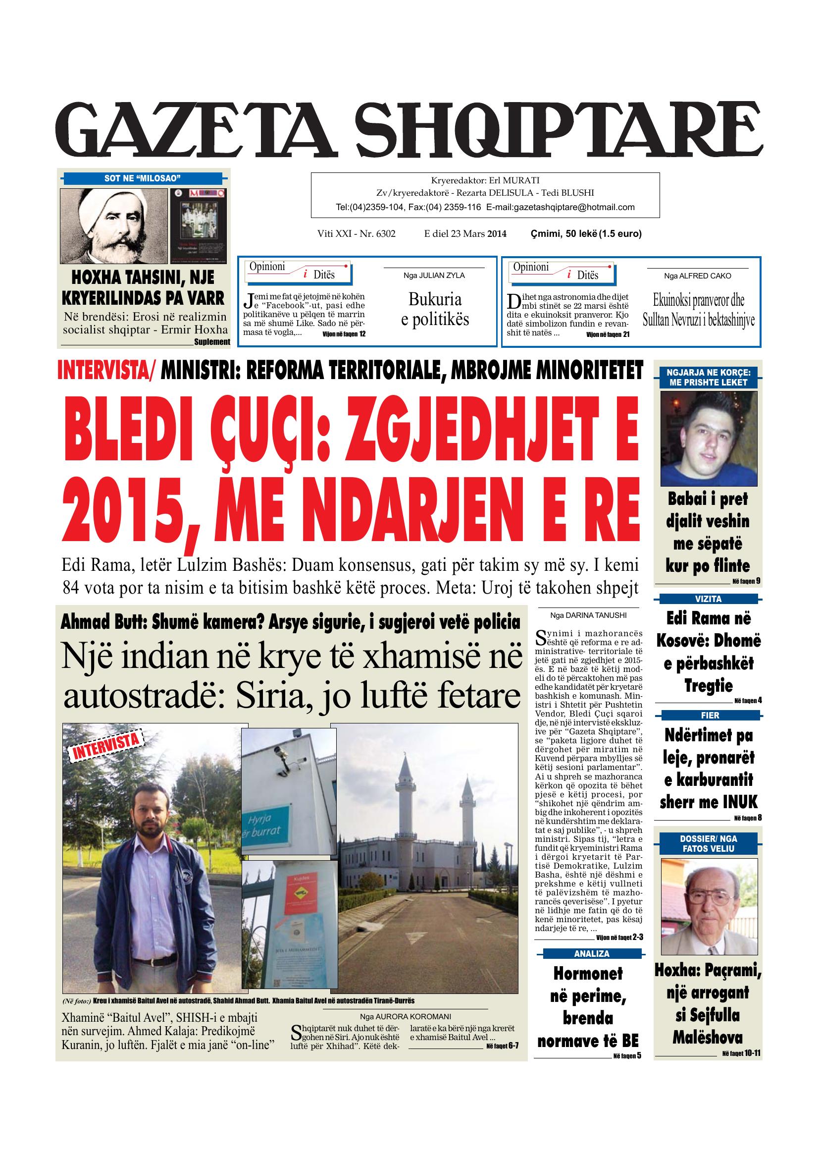 Gazeta Shqiptare 2014-03-23