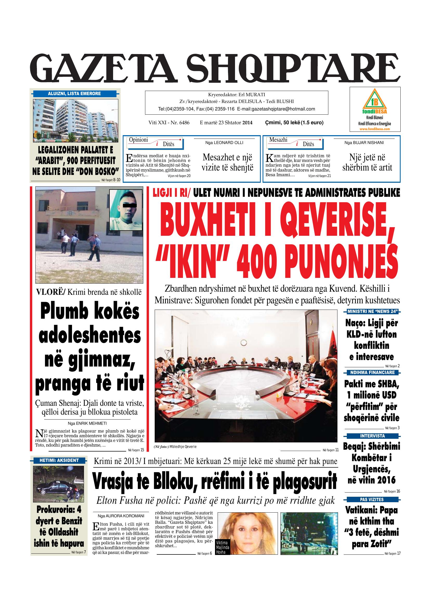 Gazeta Shqiptare 2014-09-23