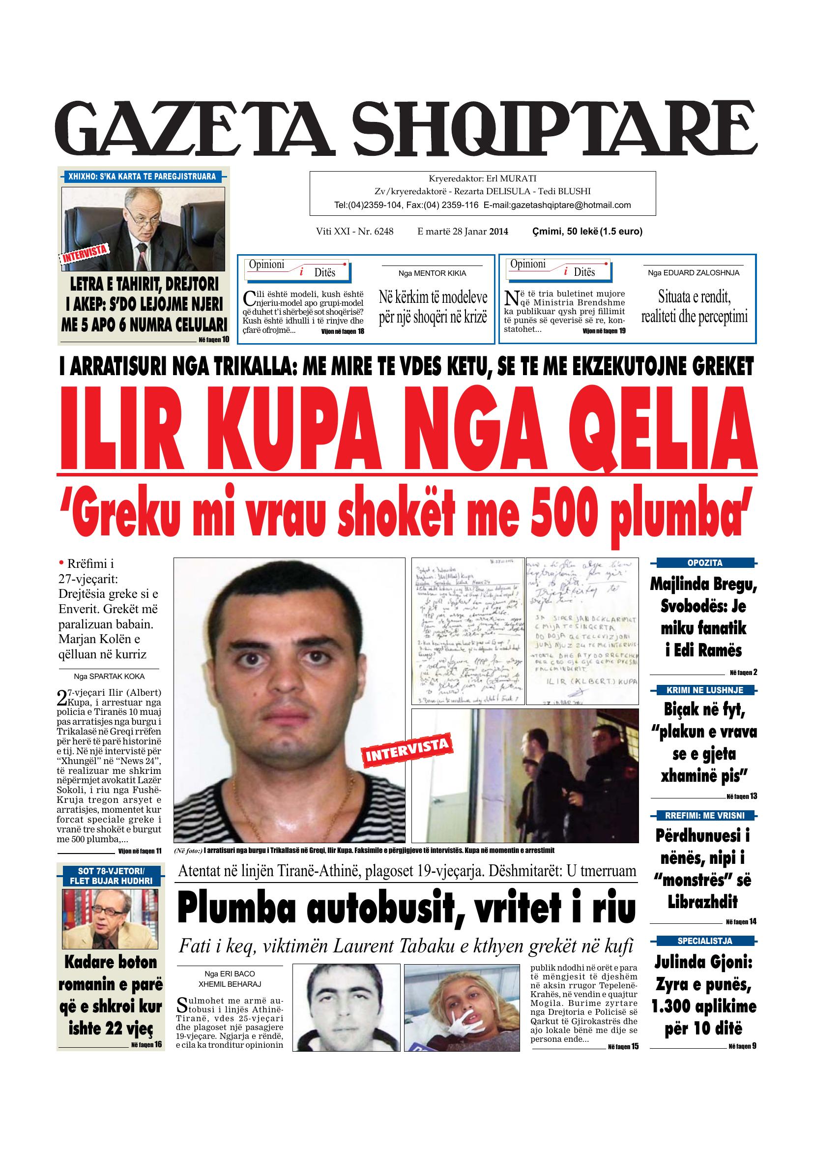 Gazeta Shqiptare 2014-01-28