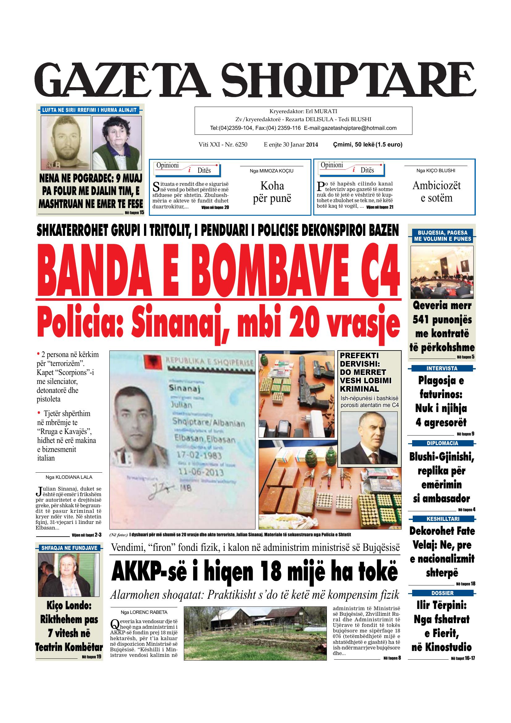 Gazeta Shqiptare 2014-01-30