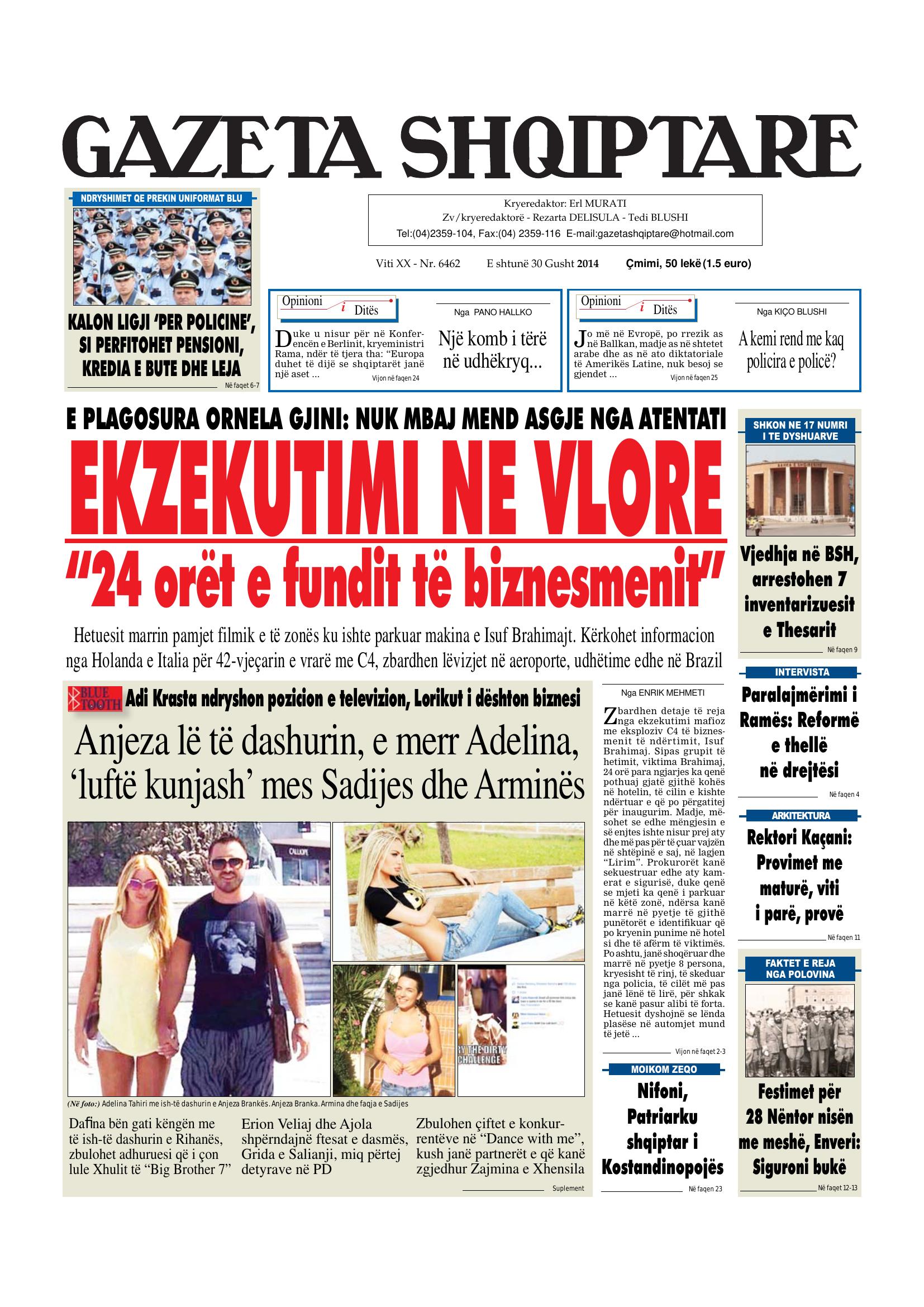 Gazeta Shqiptare 2014-08-30
