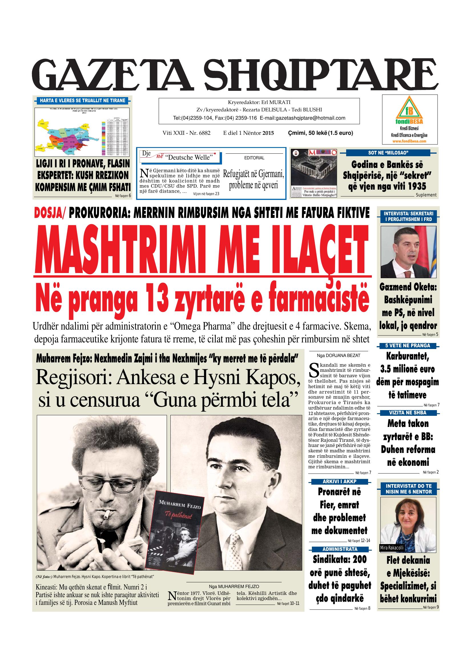 Gazeta Shqiptare 2015-11-01