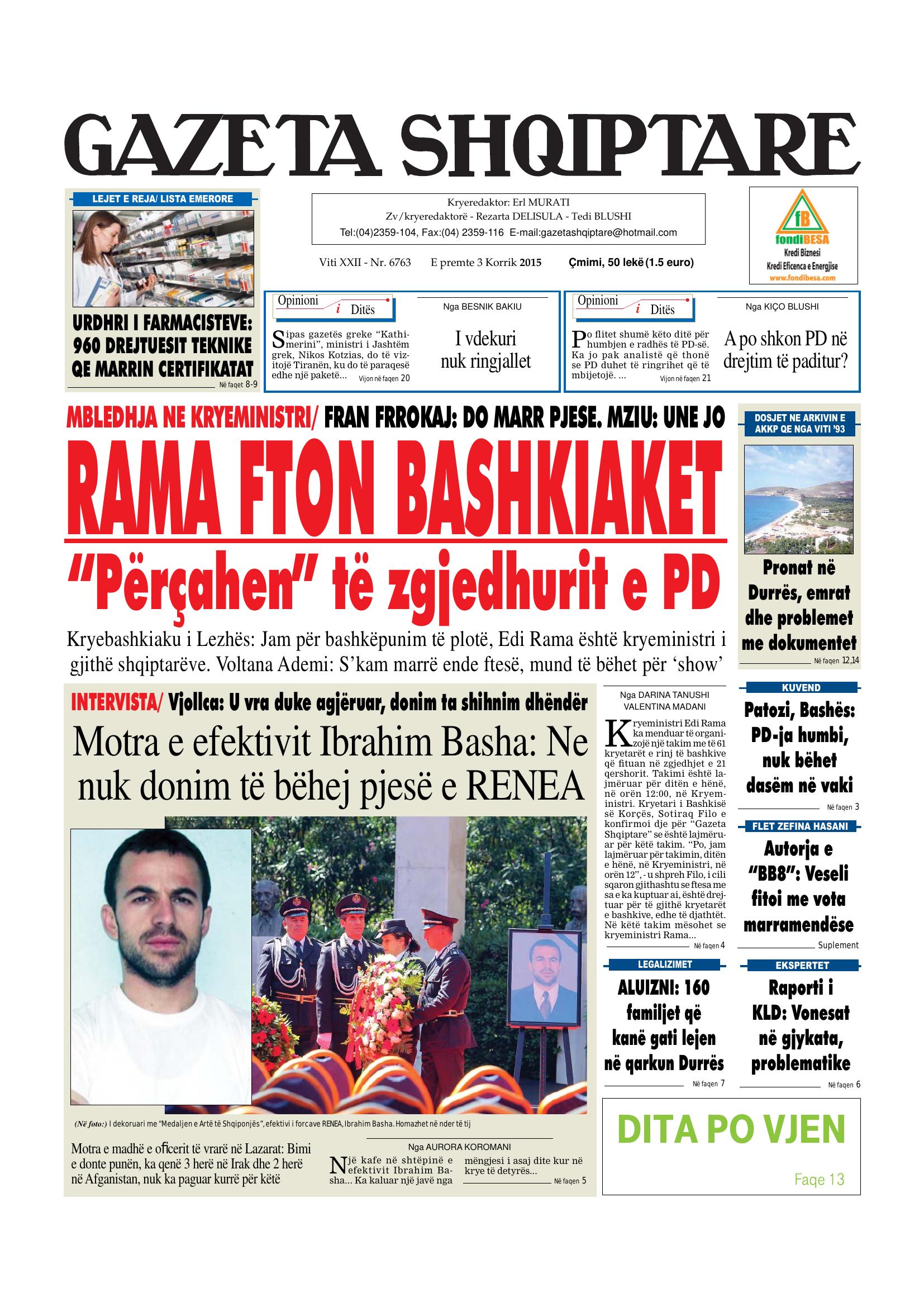 Gazeta Shqiptare 2015-07-03