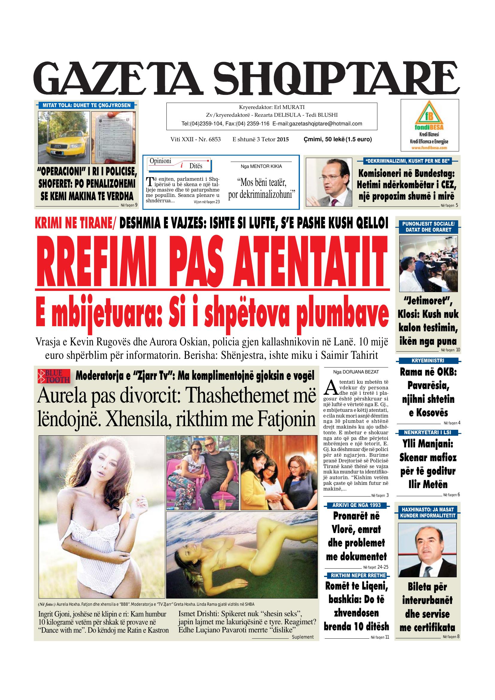Gazeta Shqiptare 2015-10-03
