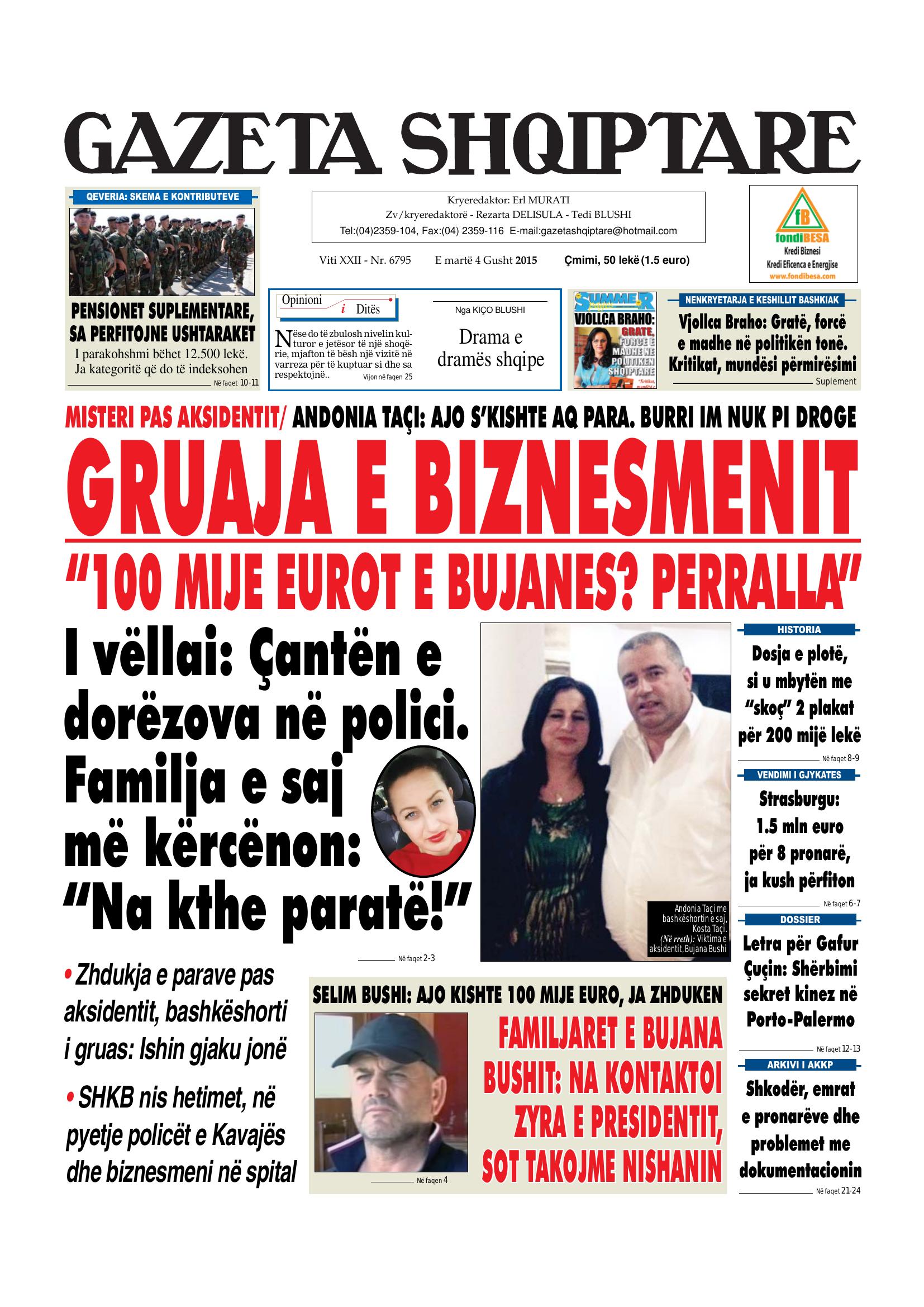Gazeta Shqiptare 2015-08-04