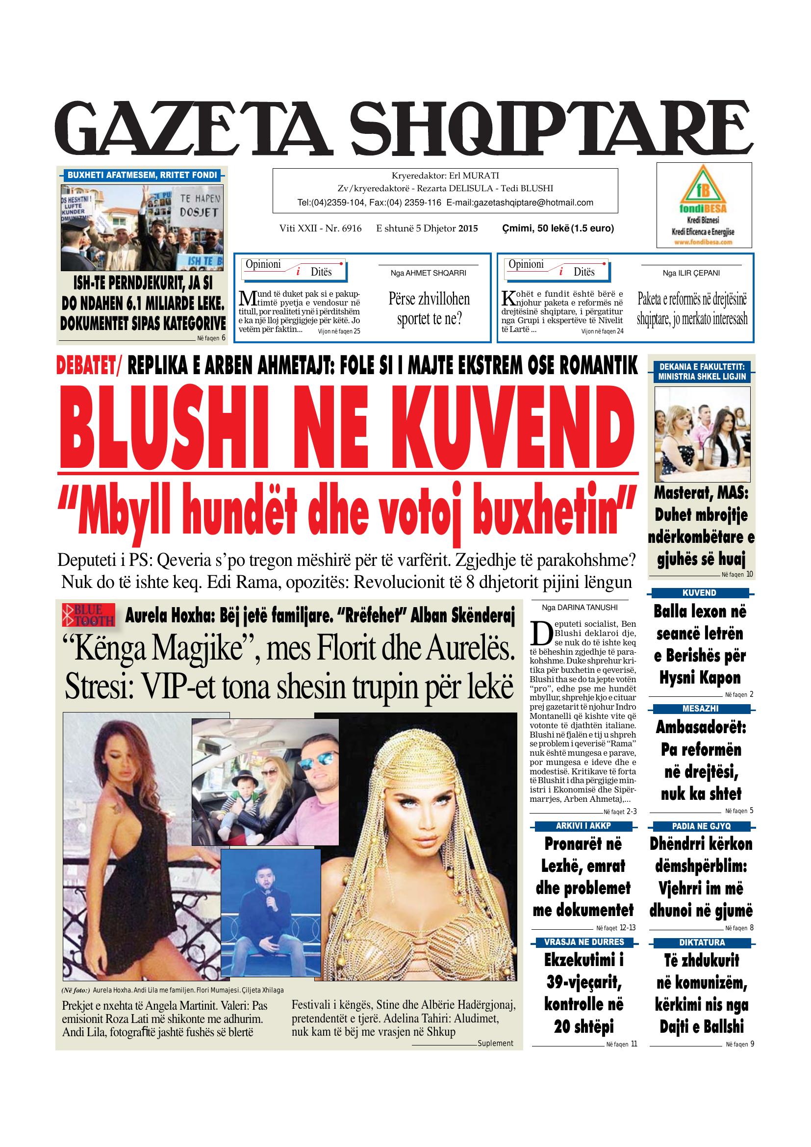 Gazeta Shqiptare 2015-12-05