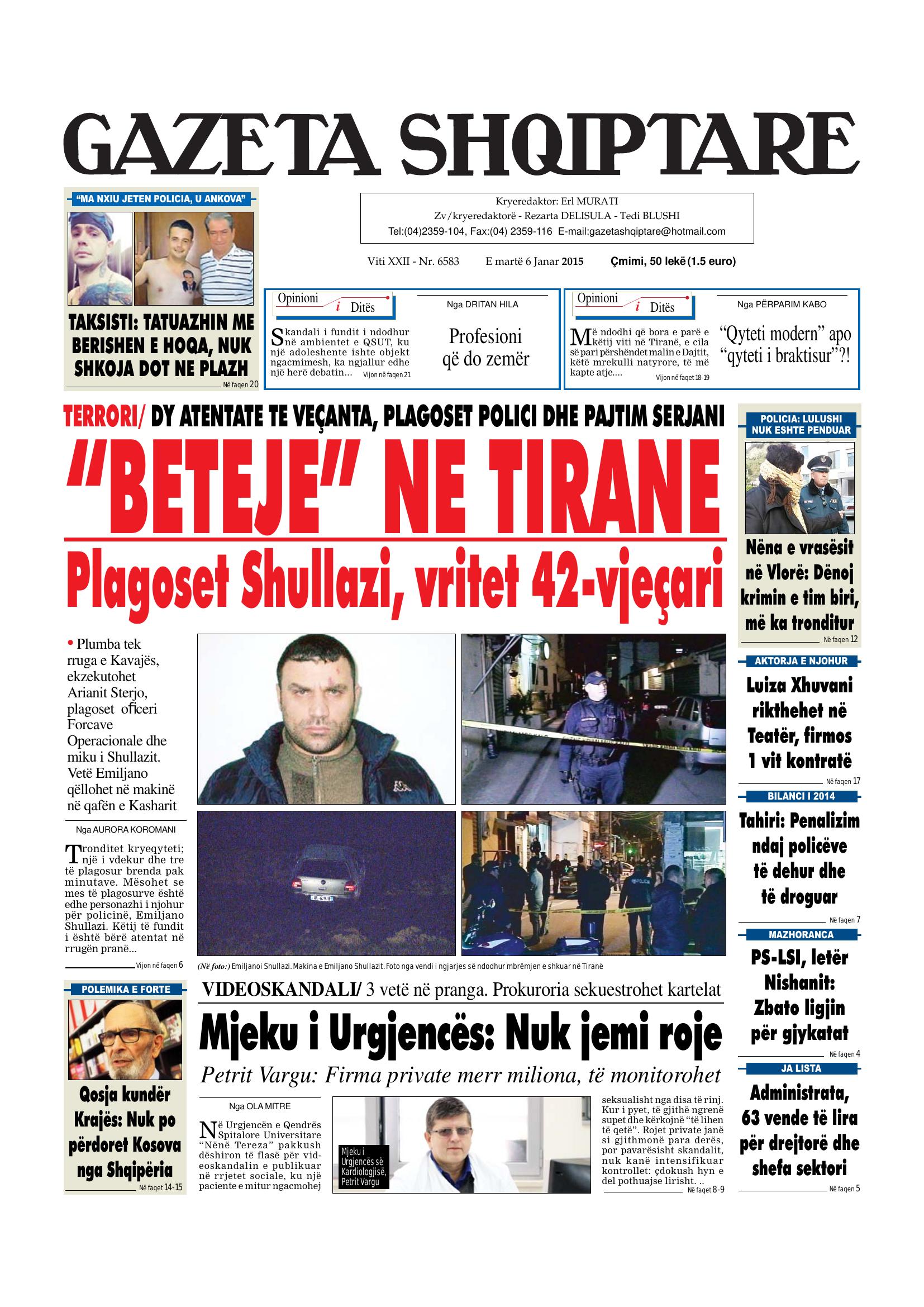 Gazeta Shqiptare 2015-01-06
