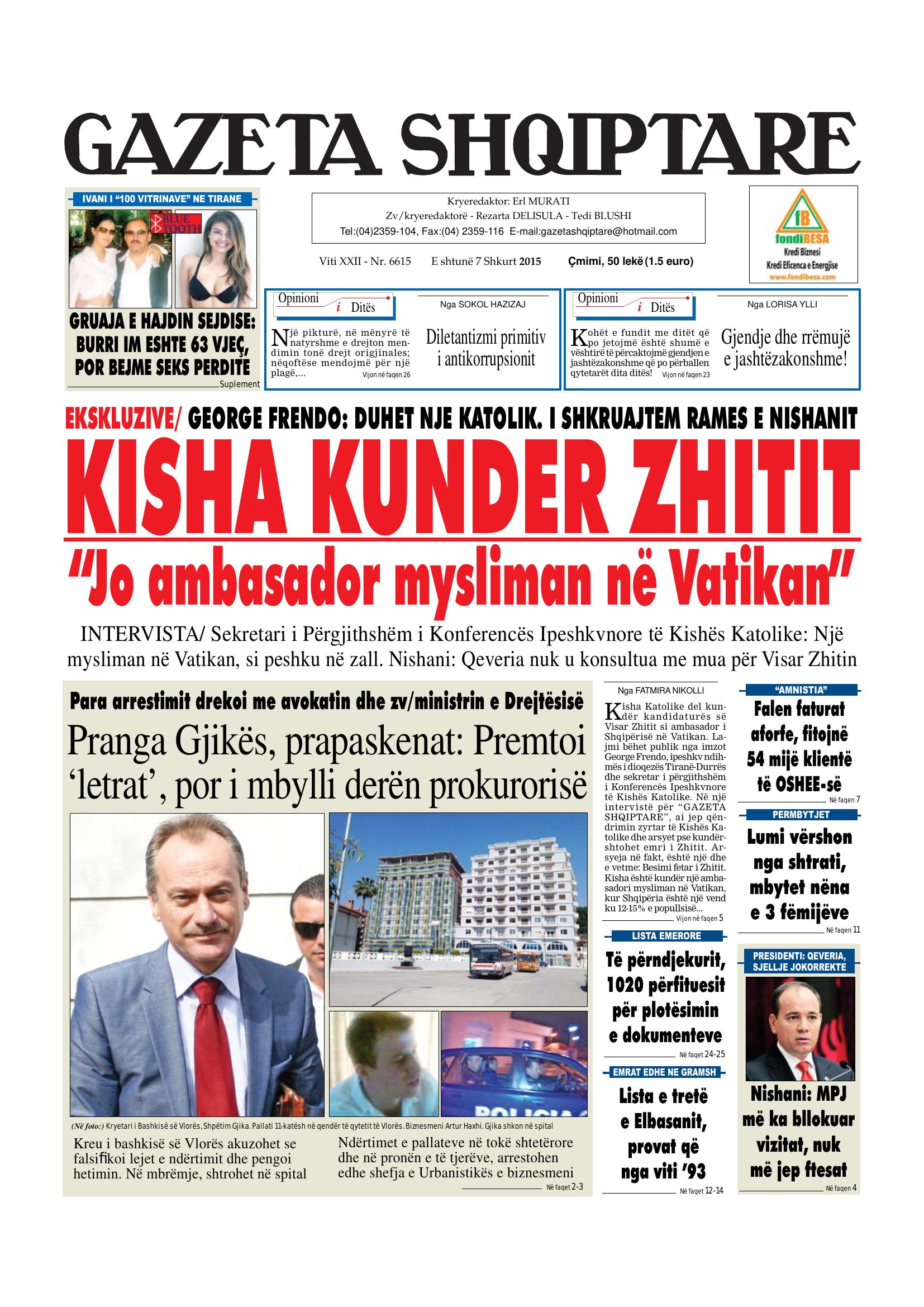 Gazeta Shqiptare 2015-02-07