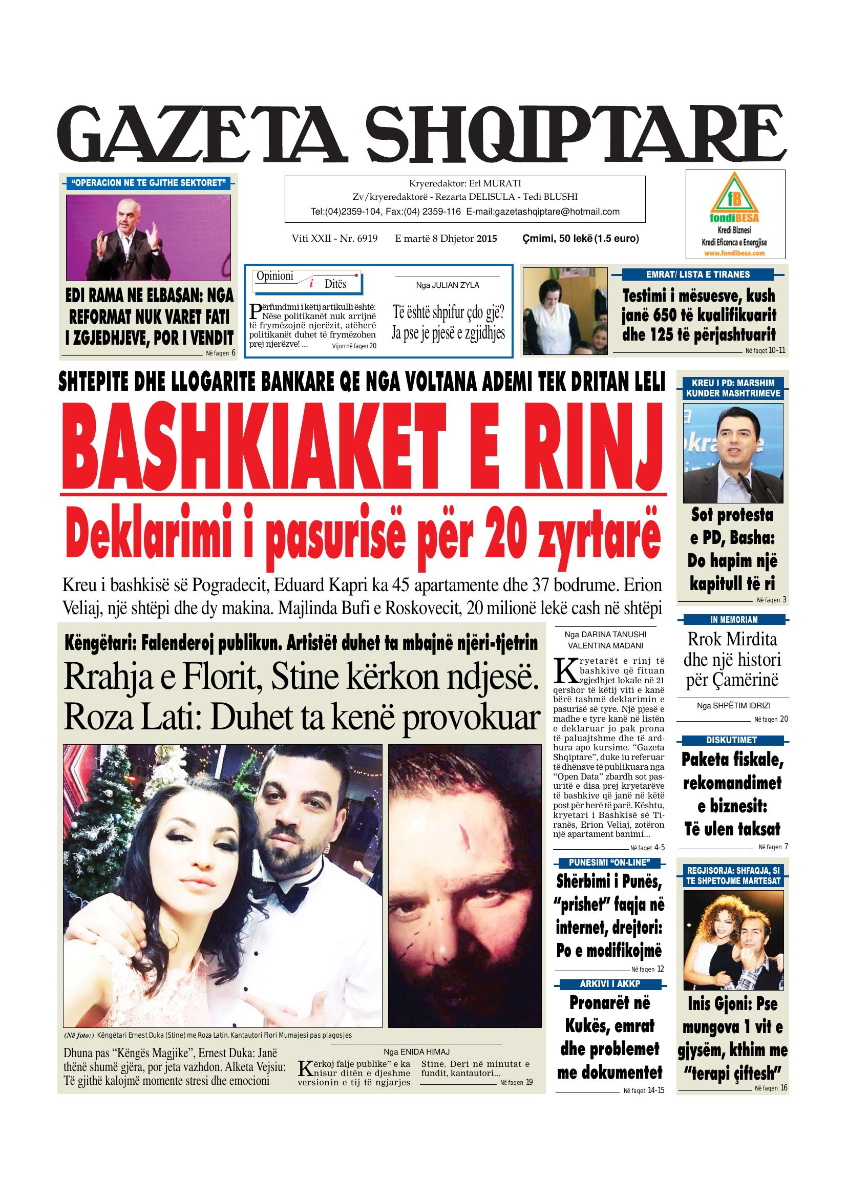 Gazeta Shqiptare 2015-12-08