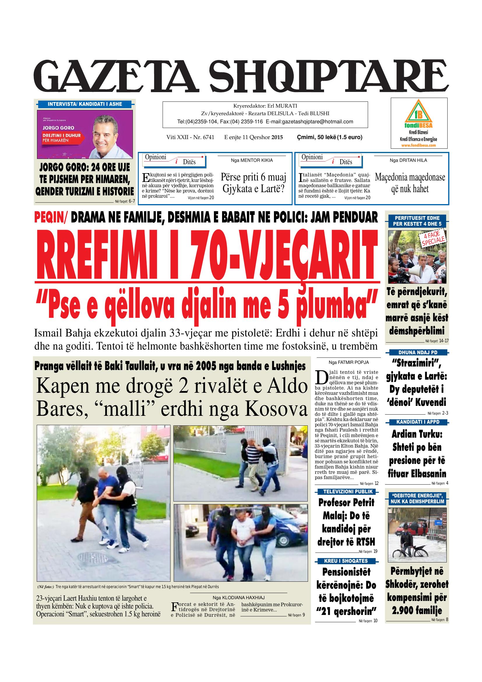 Gazeta Shqiptare 2015-06-11