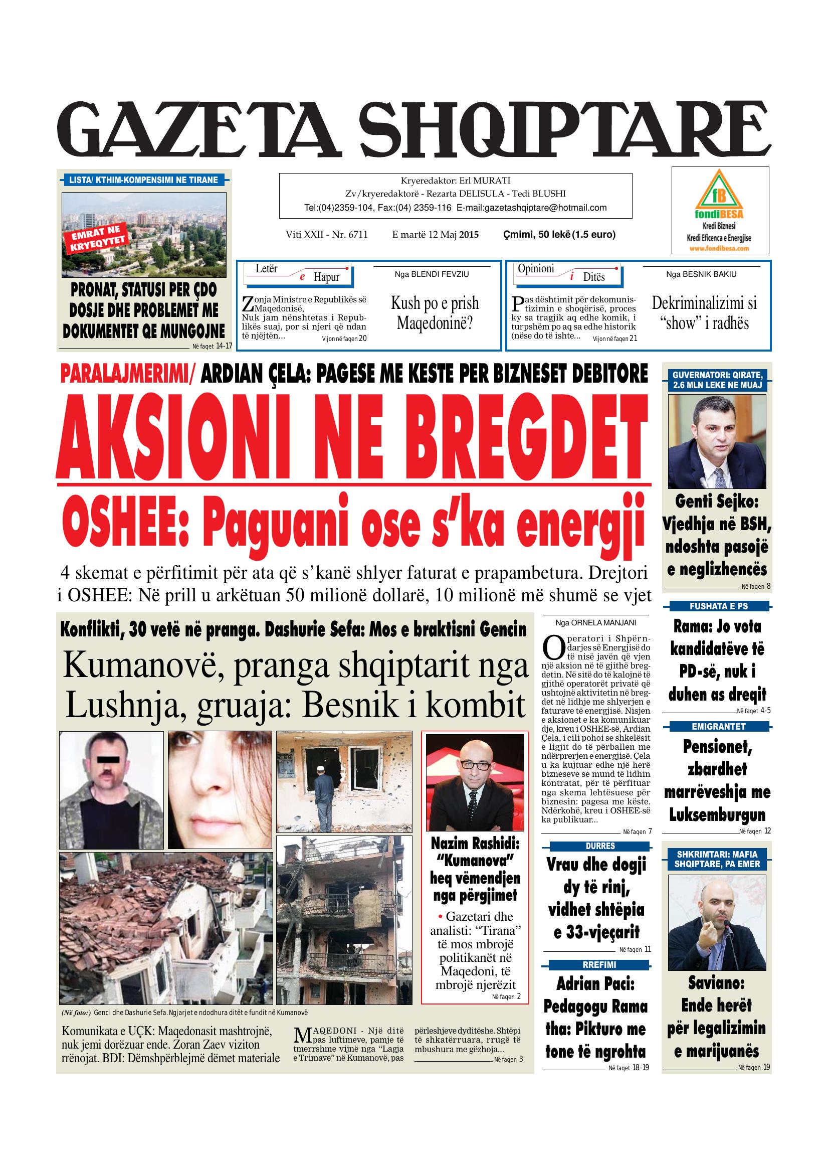Gazeta Shqiptare 2015-05-12