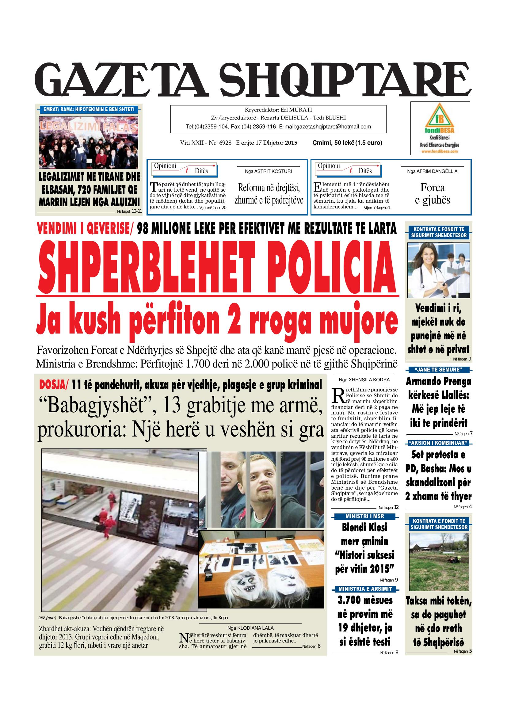 Gazeta Shqiptare 2015-12-17