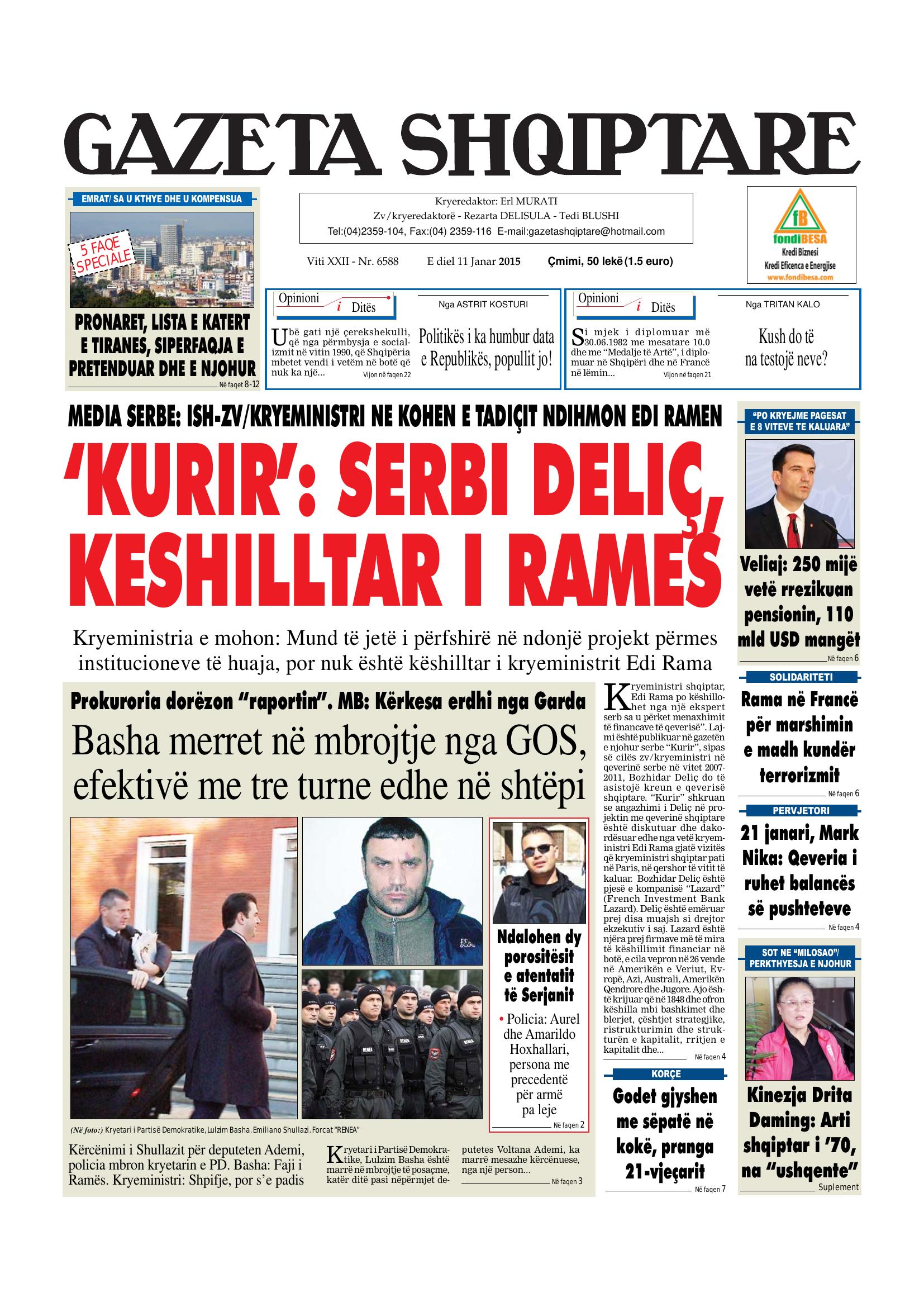 Gazeta Shqiptare 2015-01-11