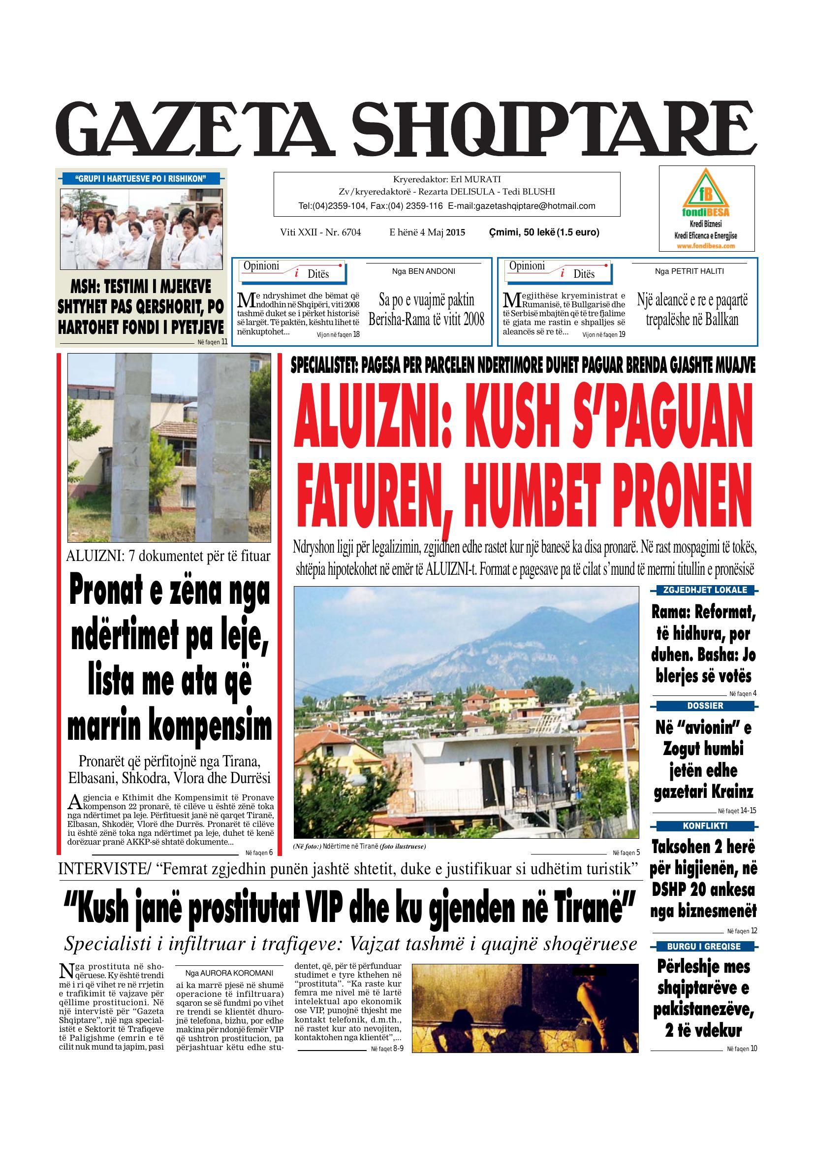 Gazeta Shqiptare 2015-05-04