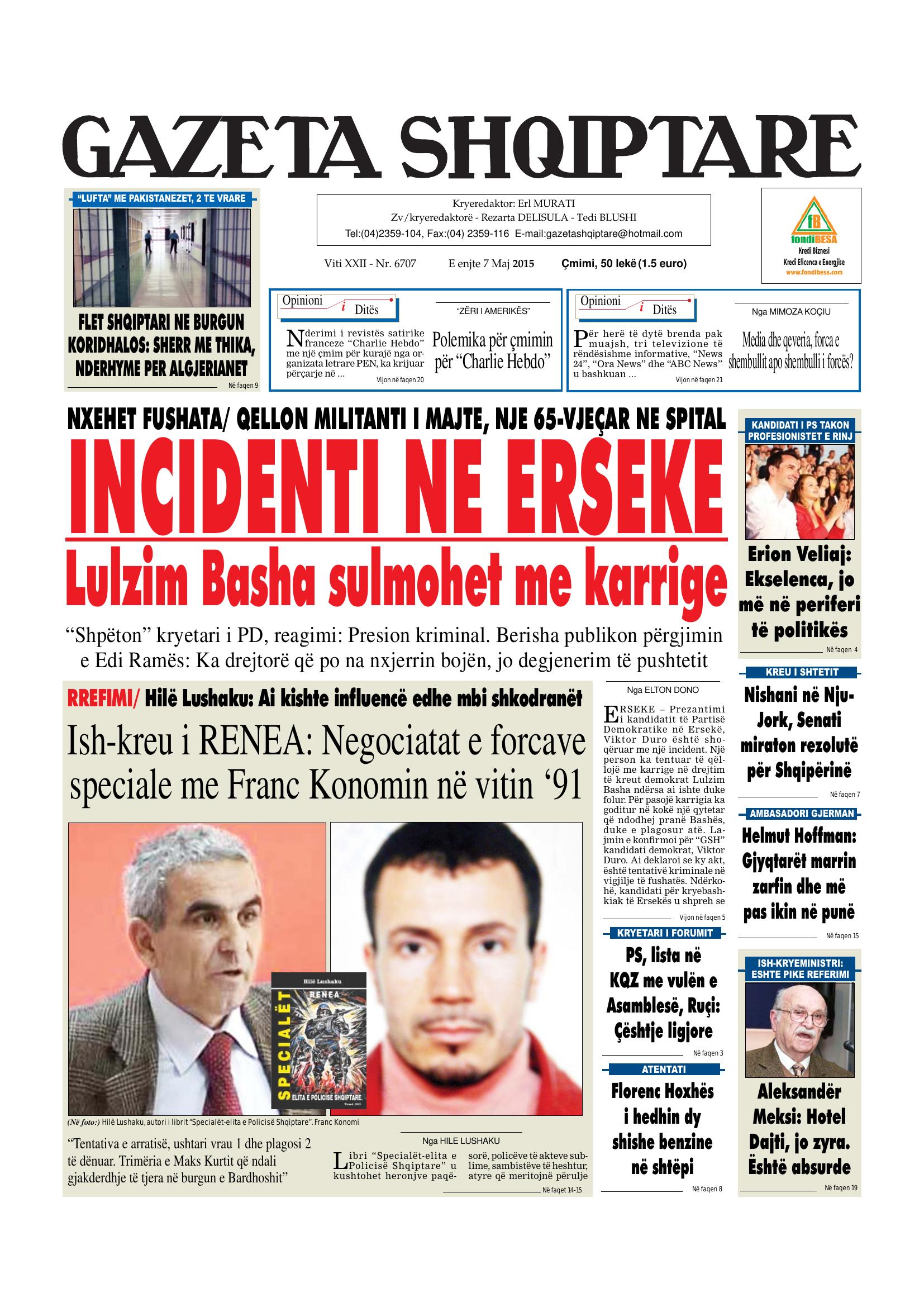 Gazeta Shqiptare 2015-05-07