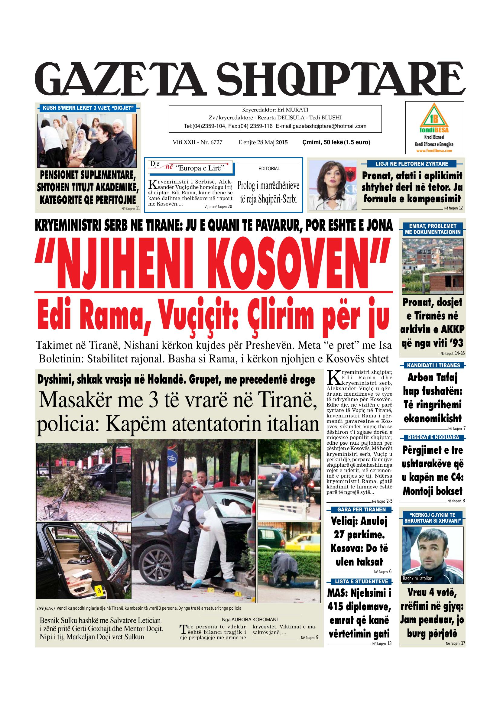 Gazeta Shqiptare 2015-05-28