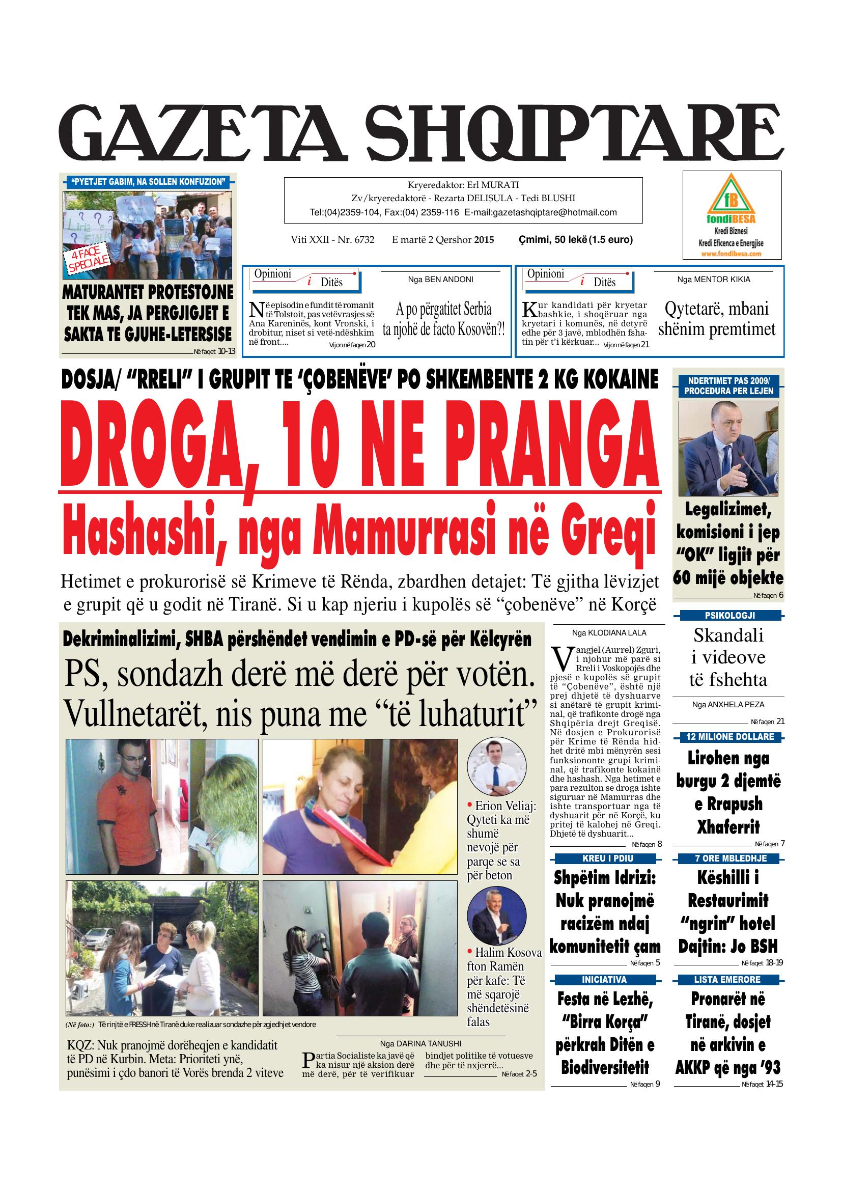 Gazeta Shqiptare 2015-06-02