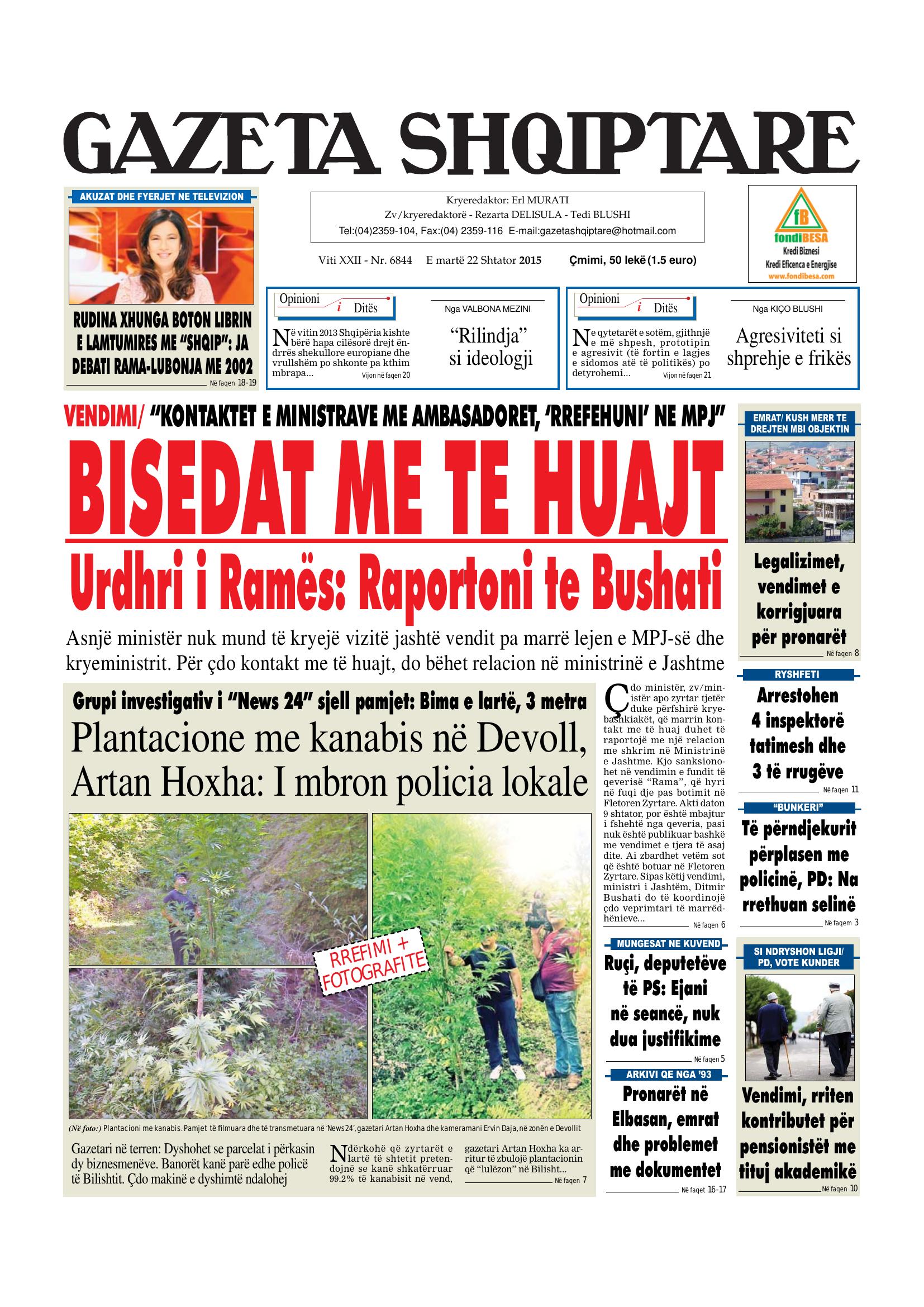 Gazeta Shqiptare 2015-09-22