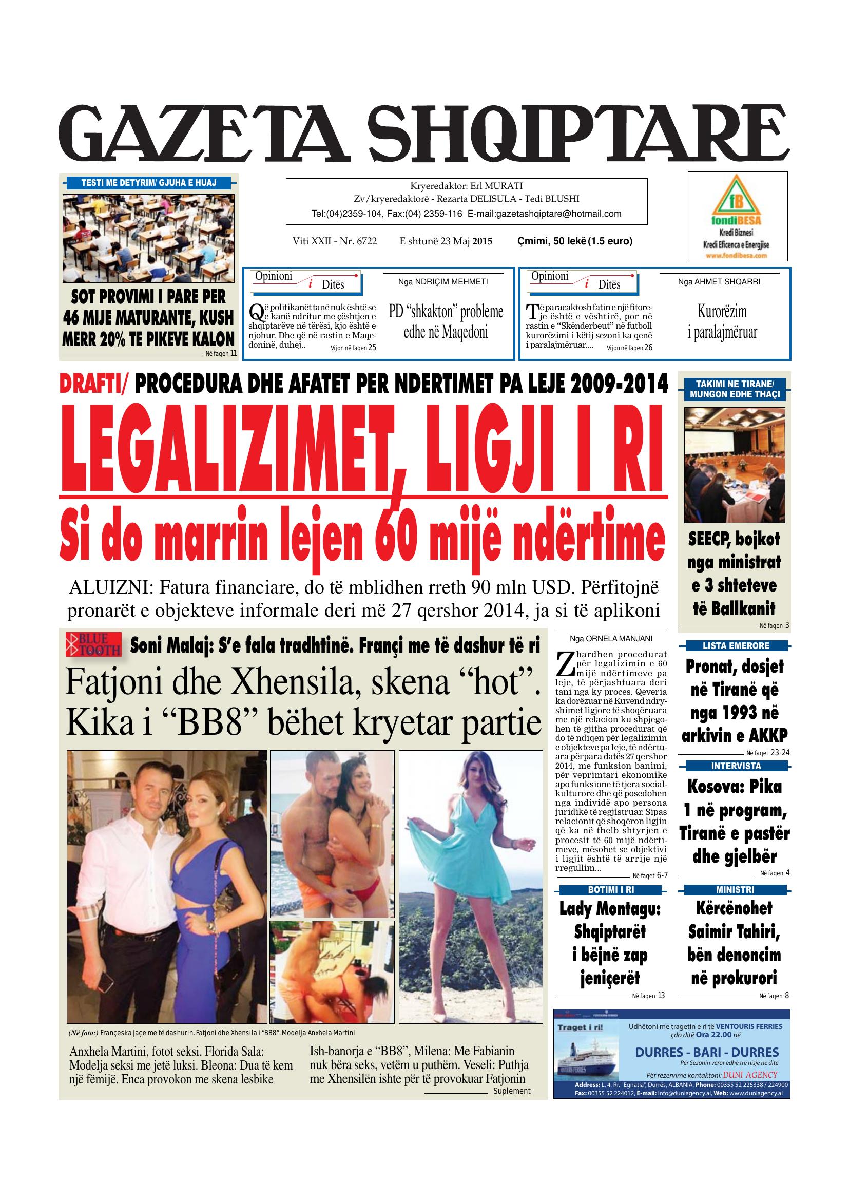 Gazeta Shqiptare 2015-05-23