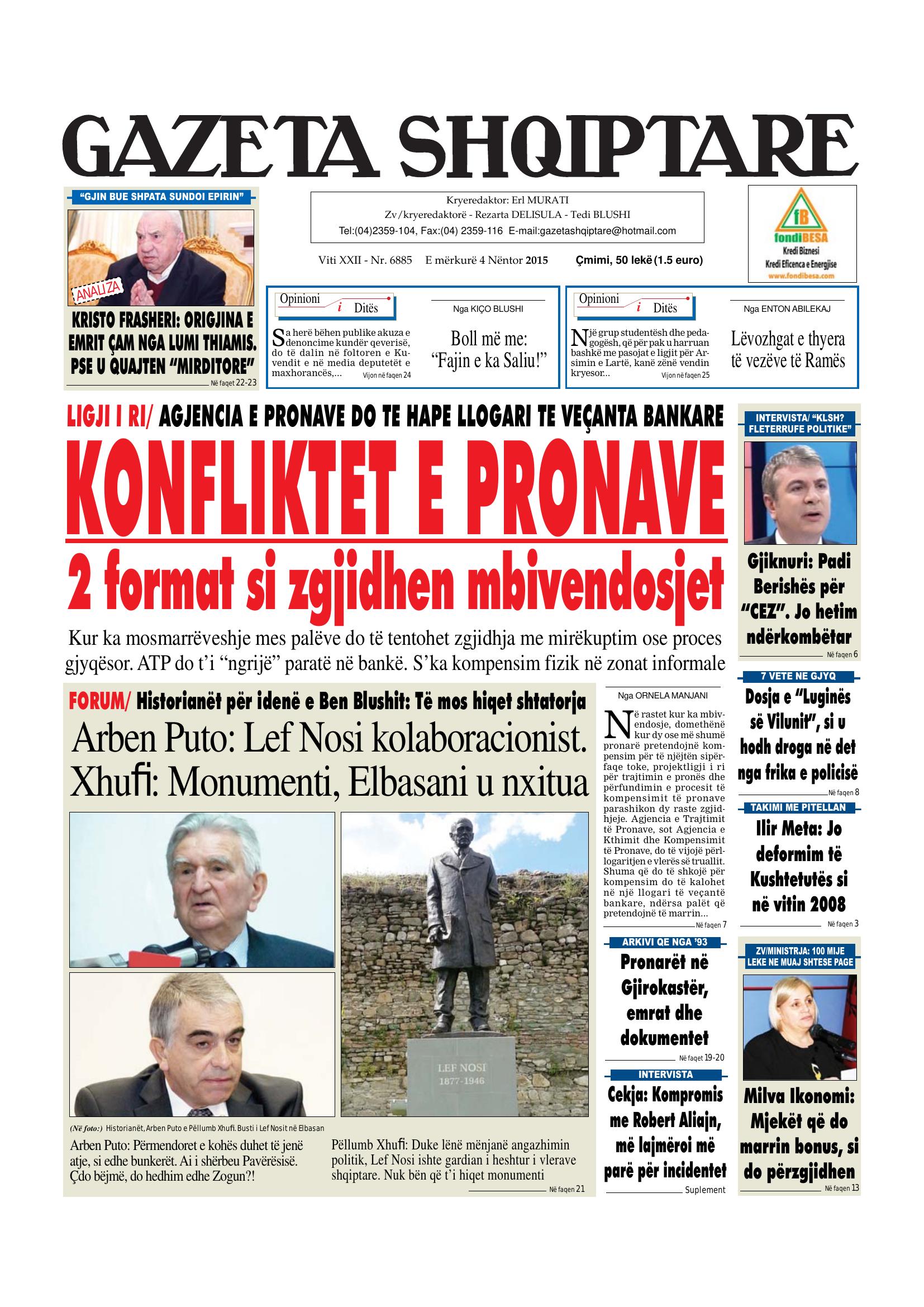 Gazeta Shqiptare 2015-11-04