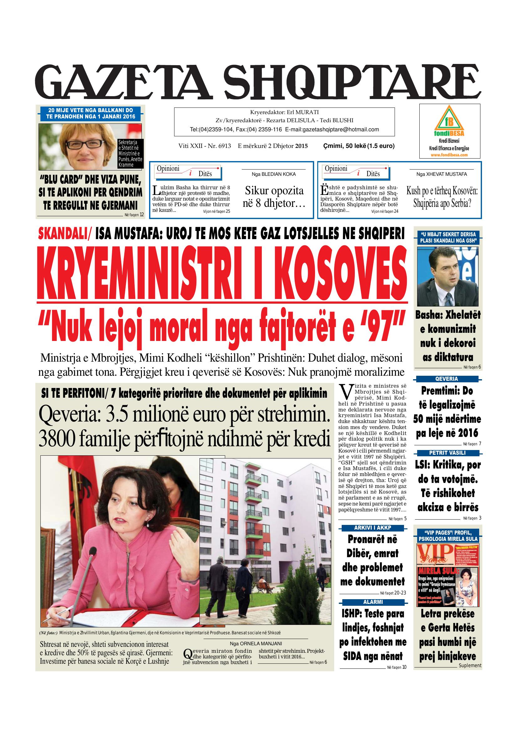 Gazeta Shqiptare 2015-12-02