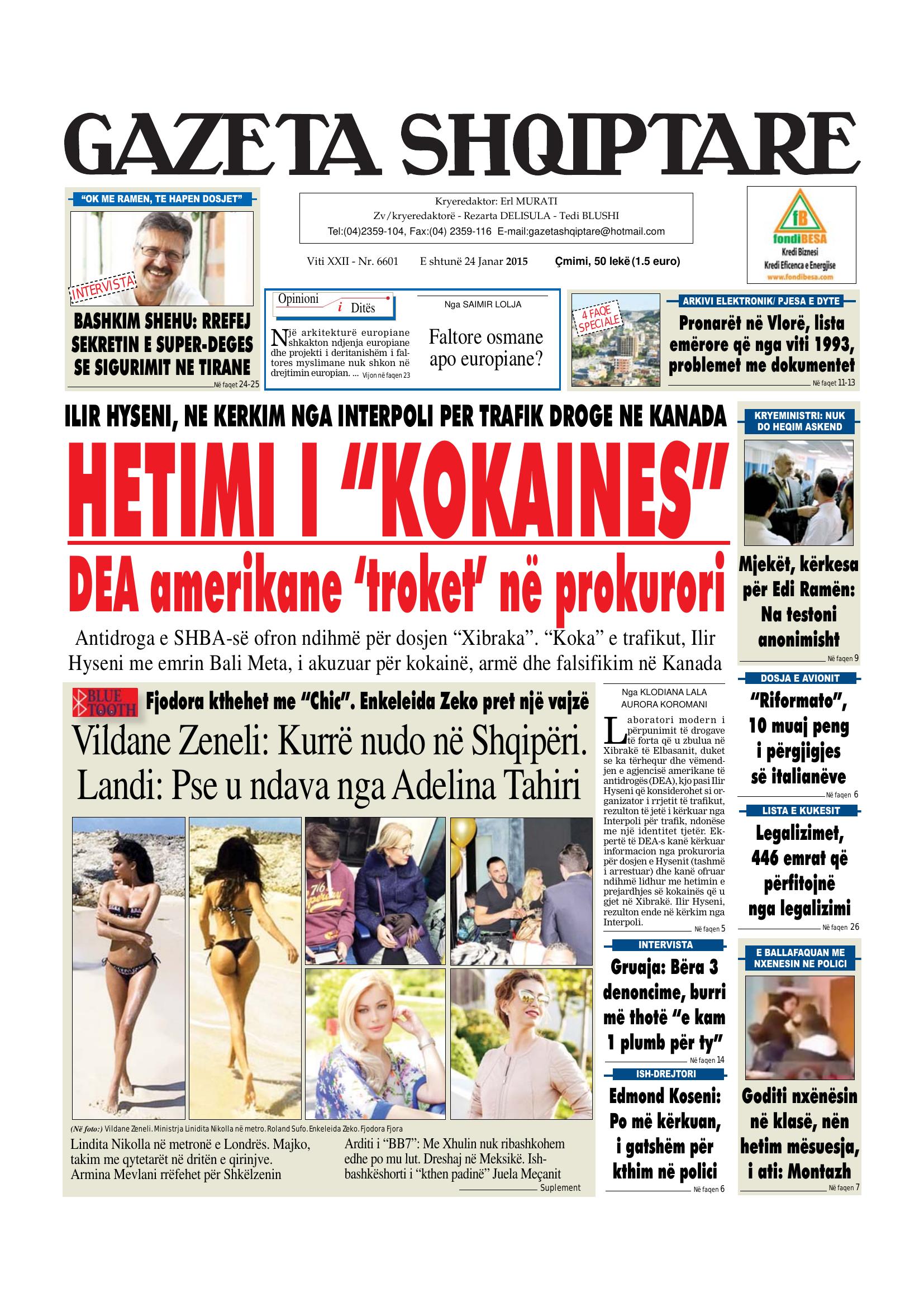Gazeta Shqiptare 2015-01-24