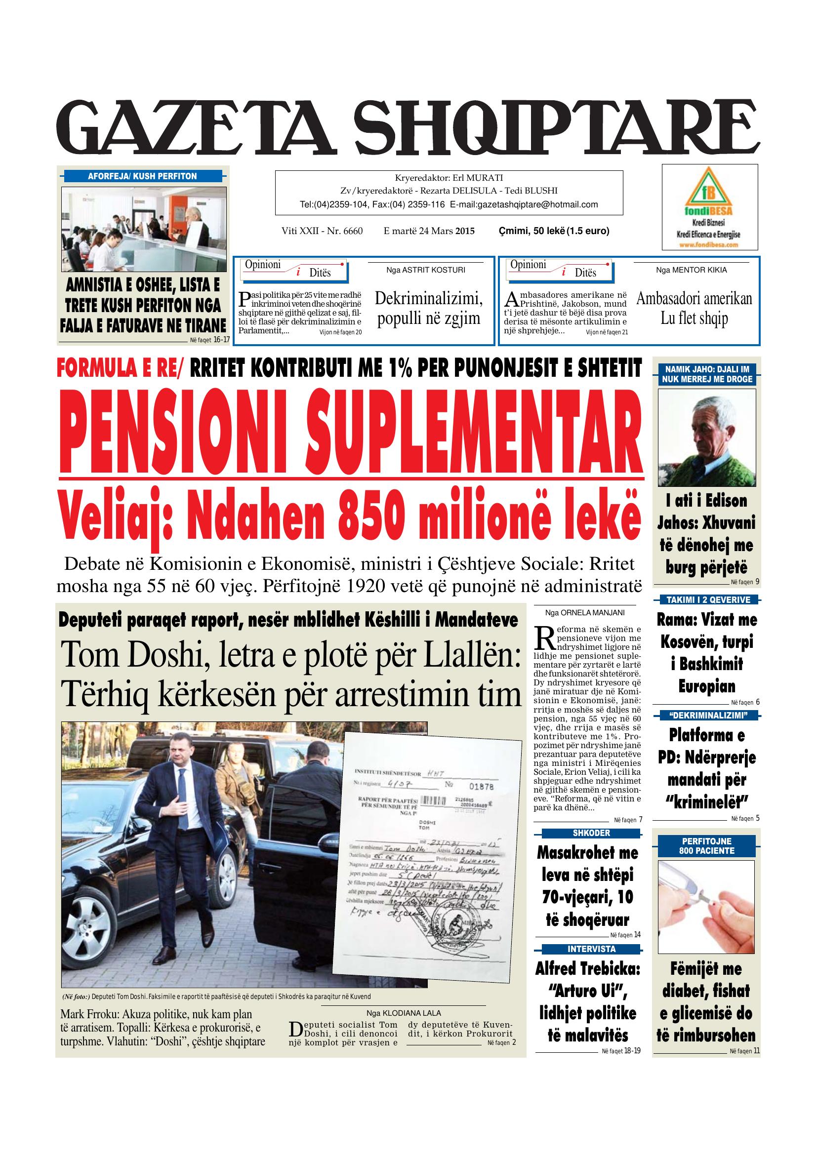 Gazeta Shqiptare 2015-03-24