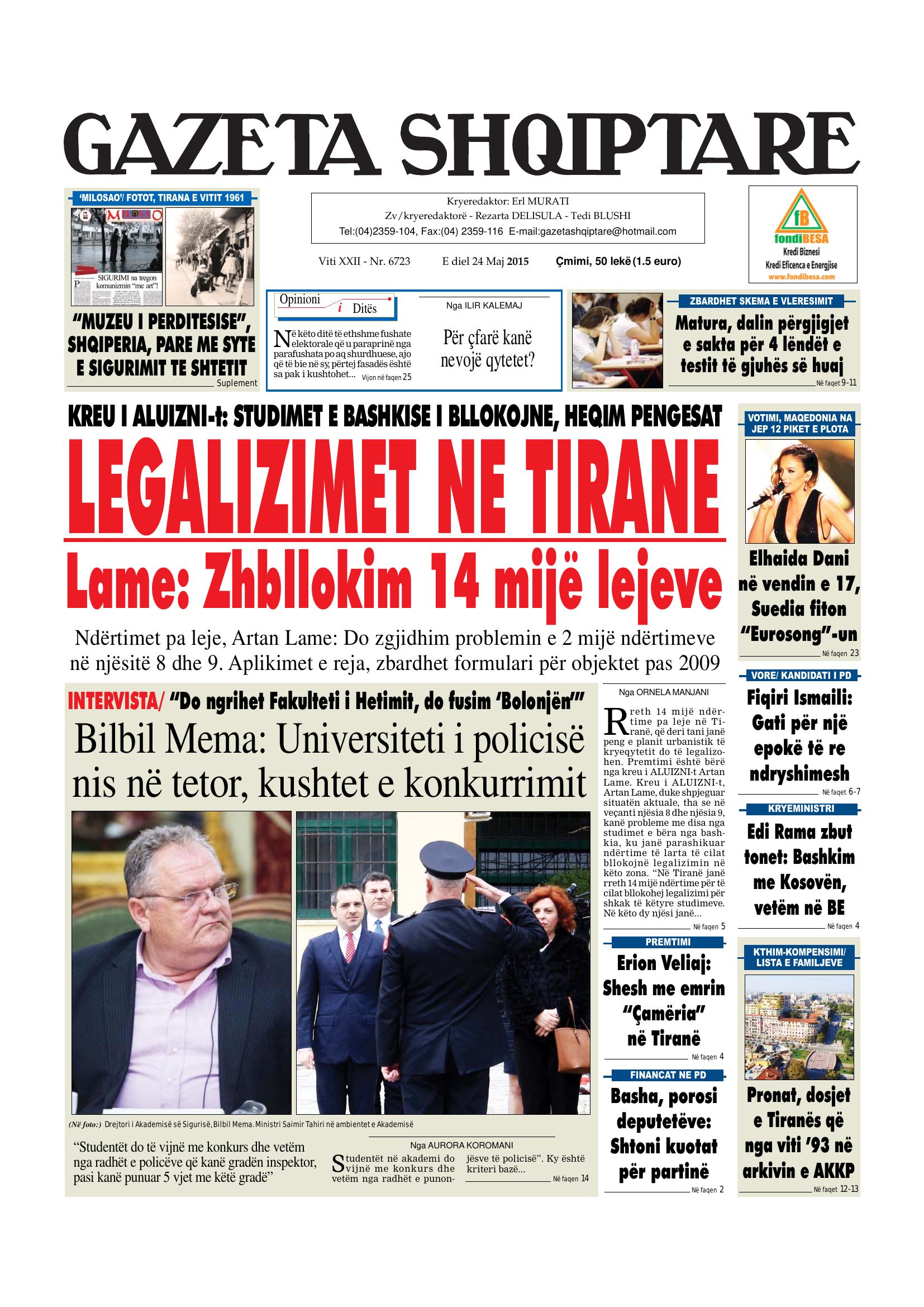 Gazeta Shqiptare 2015-05-24
