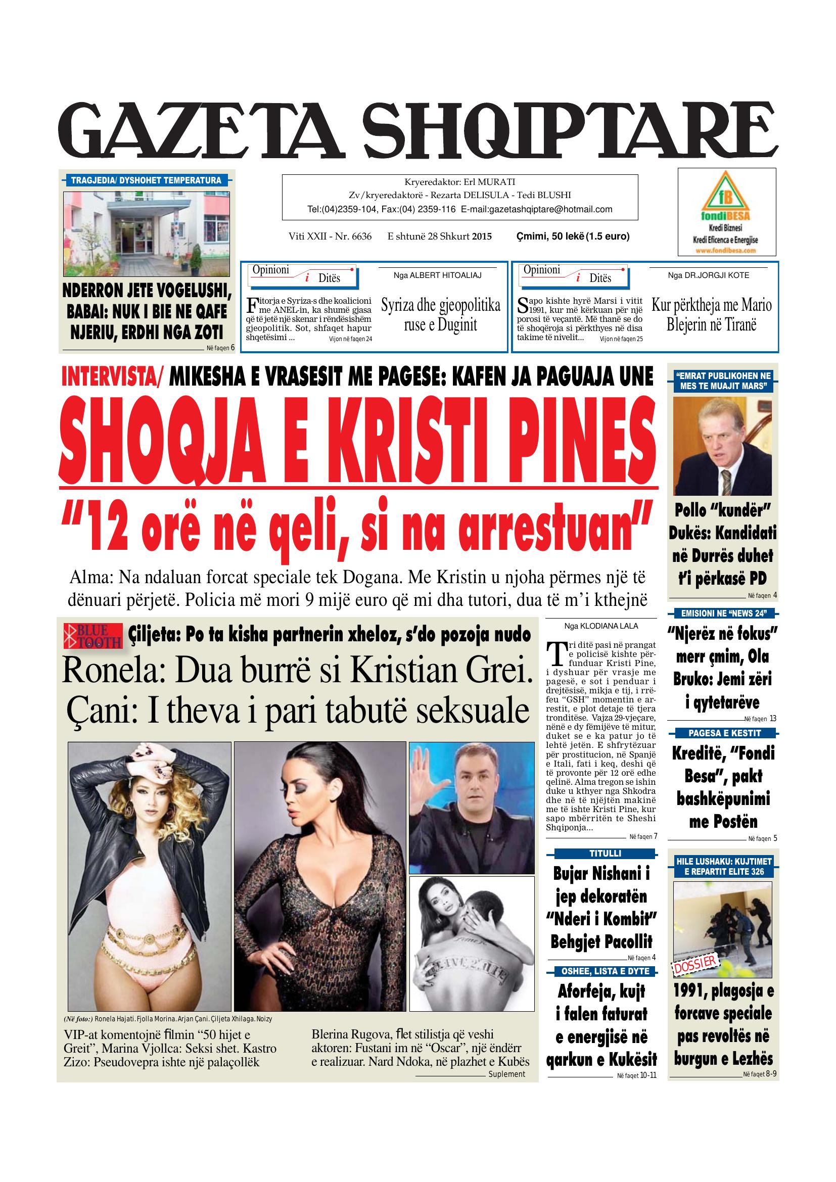 Gazeta Shqiptare 2015-02-28