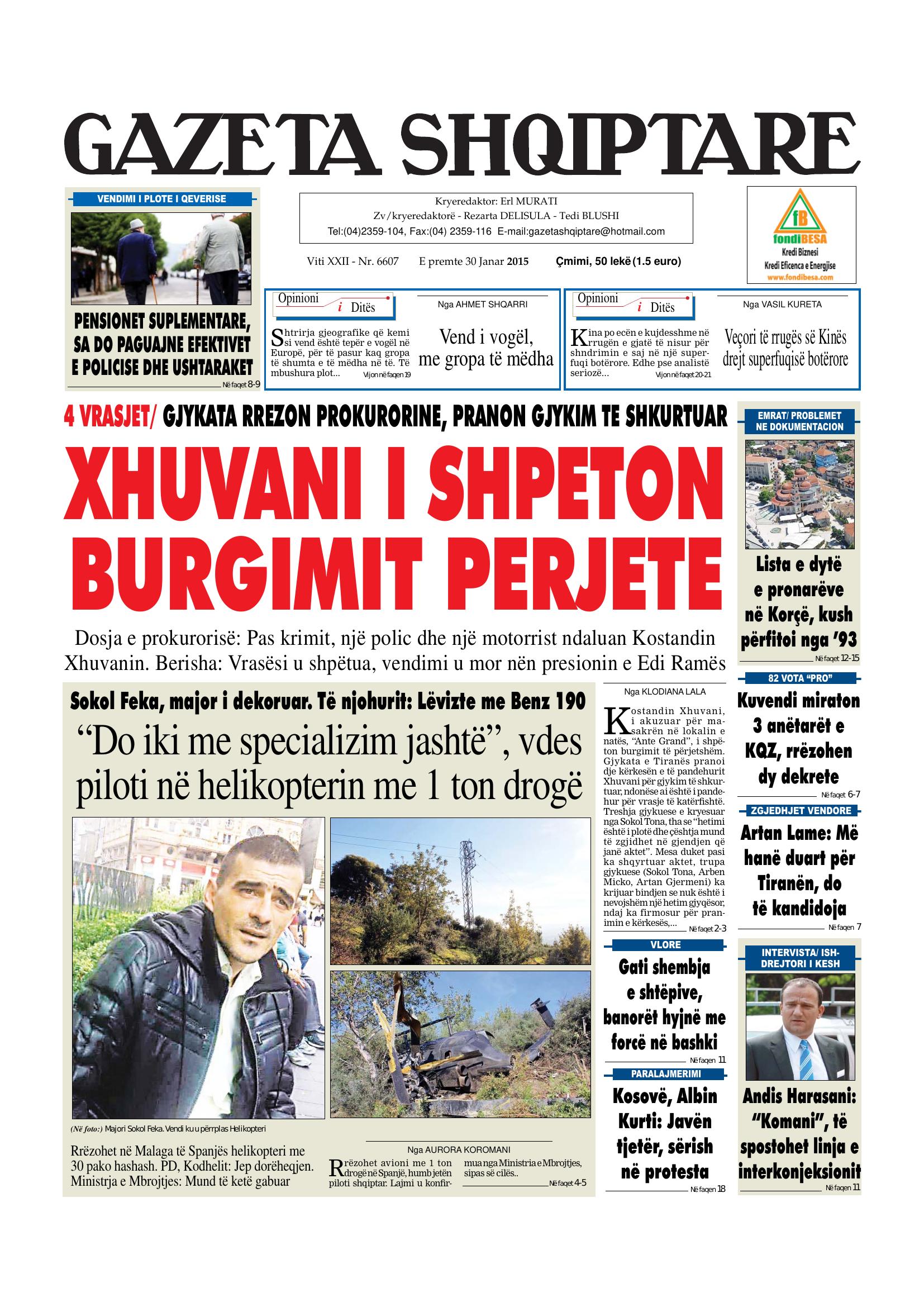 Gazeta Shqiptare 2015-01-30