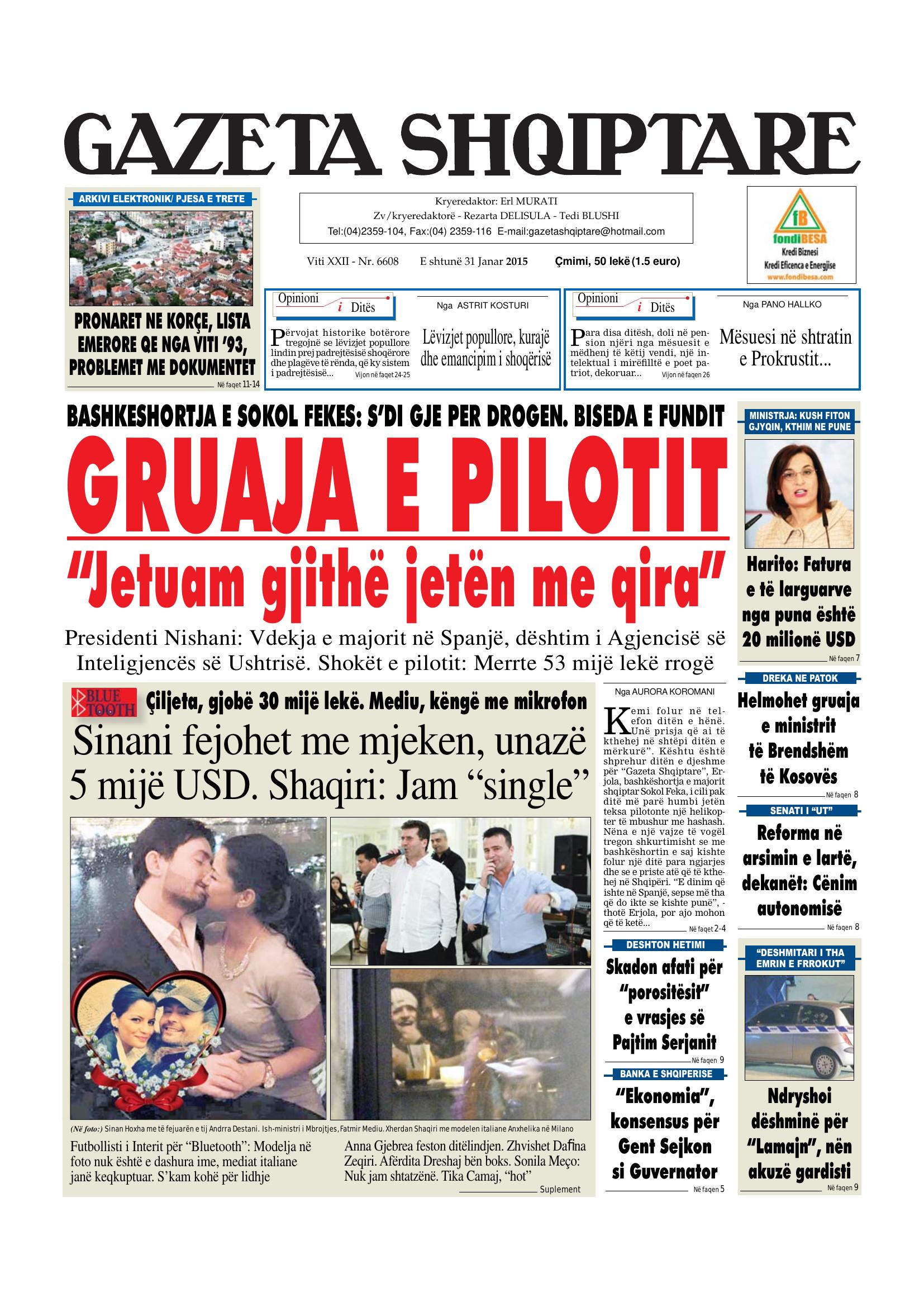 Gazeta Shqiptare 2015-01-31