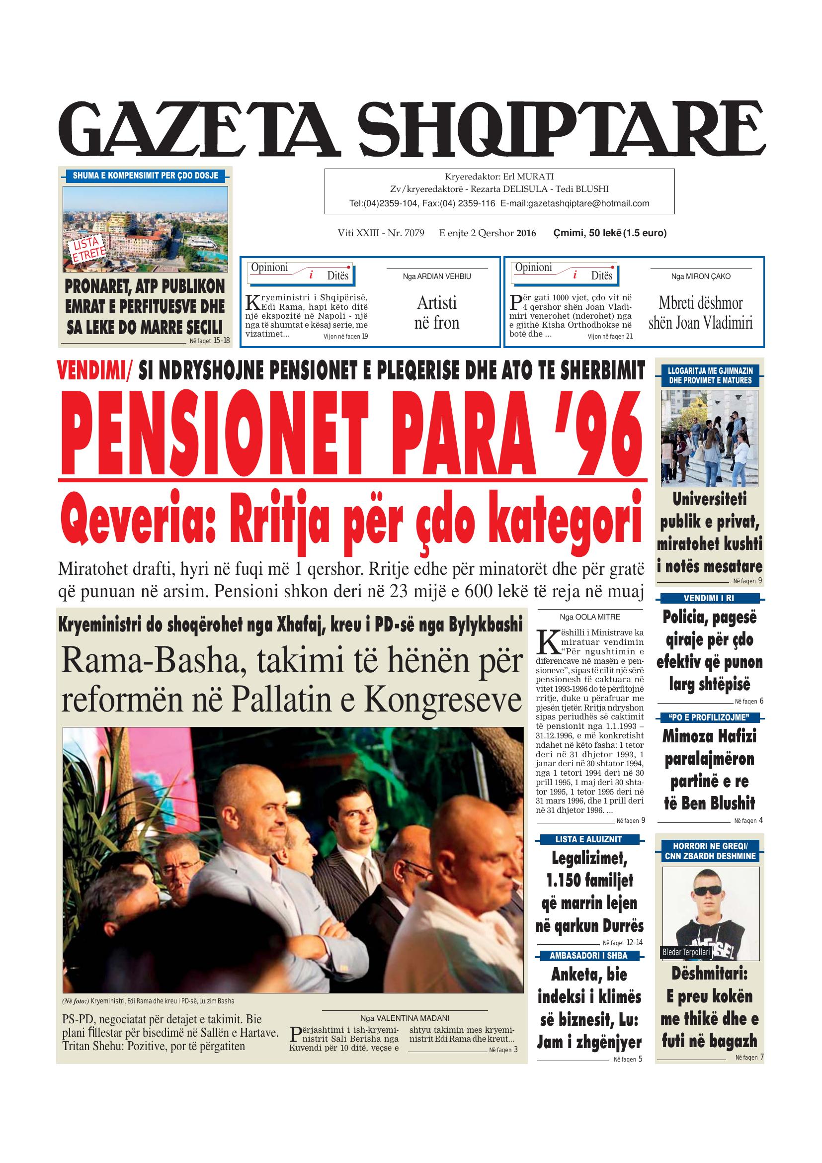 Gazeta Shqiptare 2016-06-02